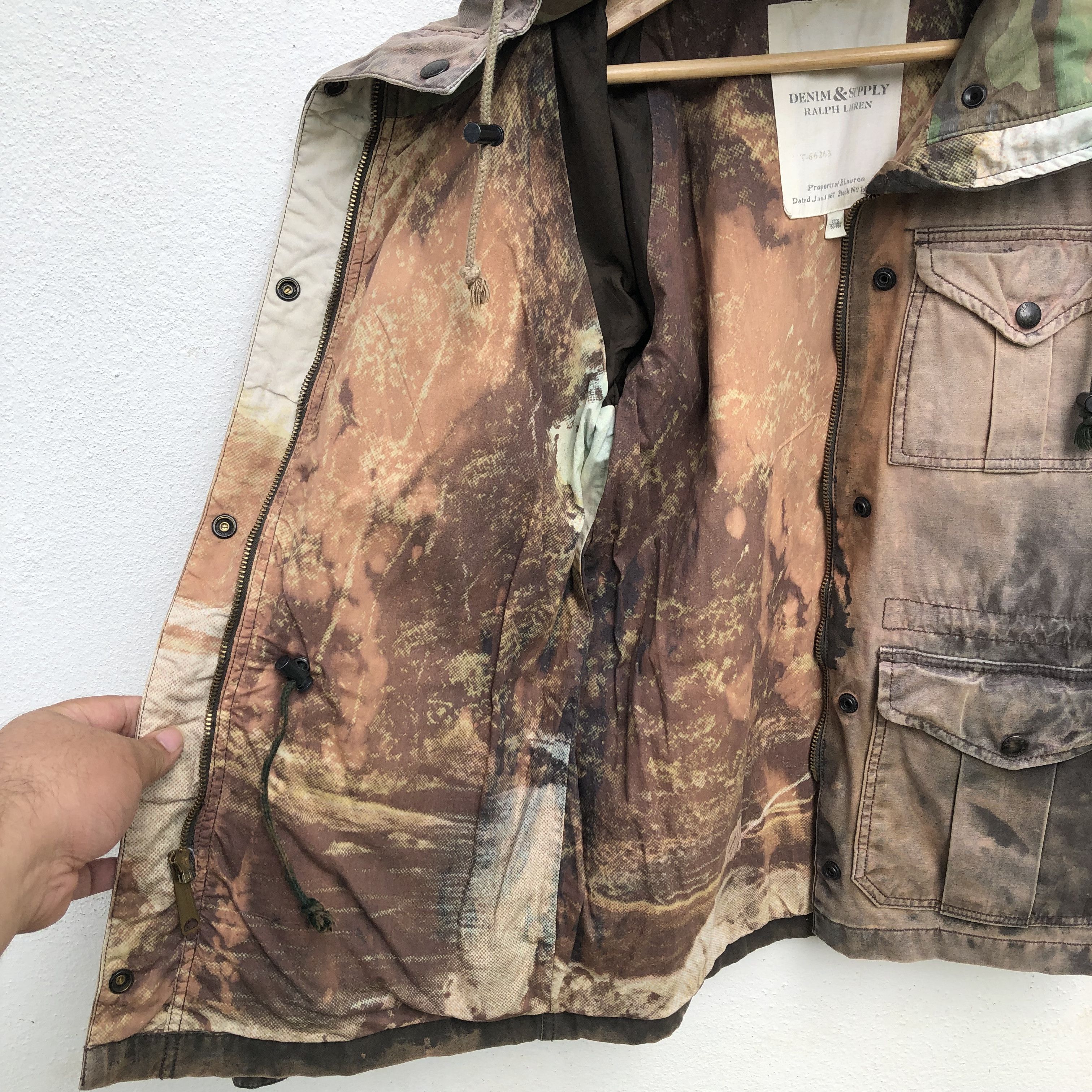 Polo Ralph Lauren POLO RALPH LAUREN ACID WASH CAMO LINING MULTI POCKET JACKET Size US XXS / EU 40 - 10 Thumbnail