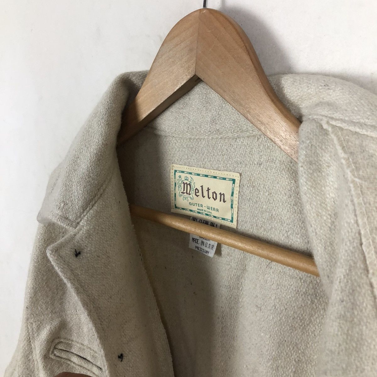 Japanese Brand × Vintage VINTAGE MELTON OUTER-WEAR MADE IN USA BUTTON JACKET Size US M / EU 48-50 / 2 - 10 Thumbnail
