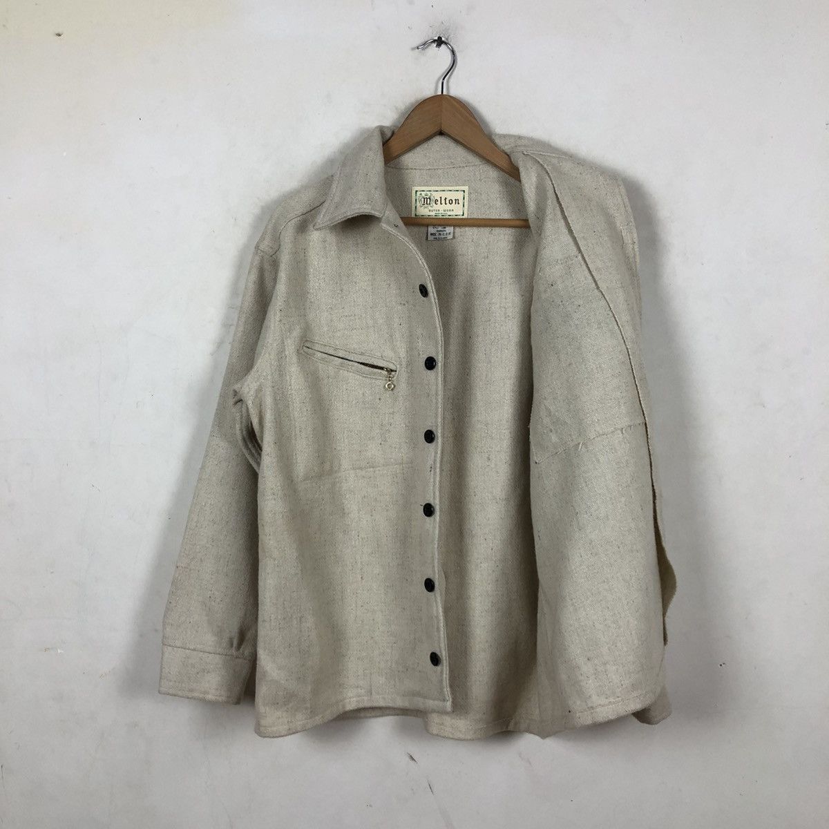 Japanese Brand × Vintage VINTAGE MELTON OUTER-WEAR MADE IN USA BUTTON JACKET Size US M / EU 48-50 / 2 - 9 Thumbnail