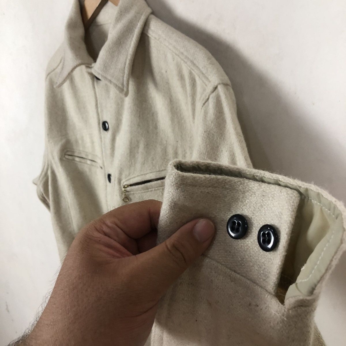 Japanese Brand × Vintage VINTAGE MELTON OUTER-WEAR MADE IN USA BUTTON JACKET Size US M / EU 48-50 / 2 - 6 Thumbnail