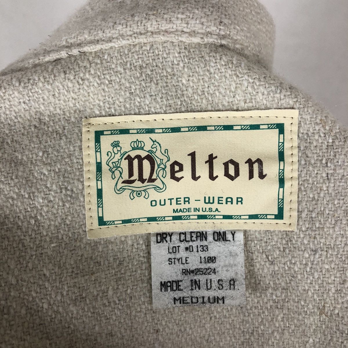 Japanese Brand × Vintage VINTAGE MELTON OUTER-WEAR MADE IN USA BUTTON JACKET Size US M / EU 48-50 / 2 - 11 Thumbnail