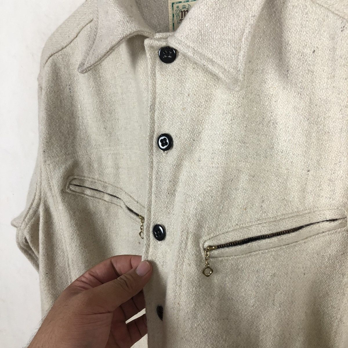 Japanese Brand × Vintage VINTAGE MELTON OUTER-WEAR MADE IN USA BUTTON JACKET Size US M / EU 48-50 / 2 - 5 Thumbnail