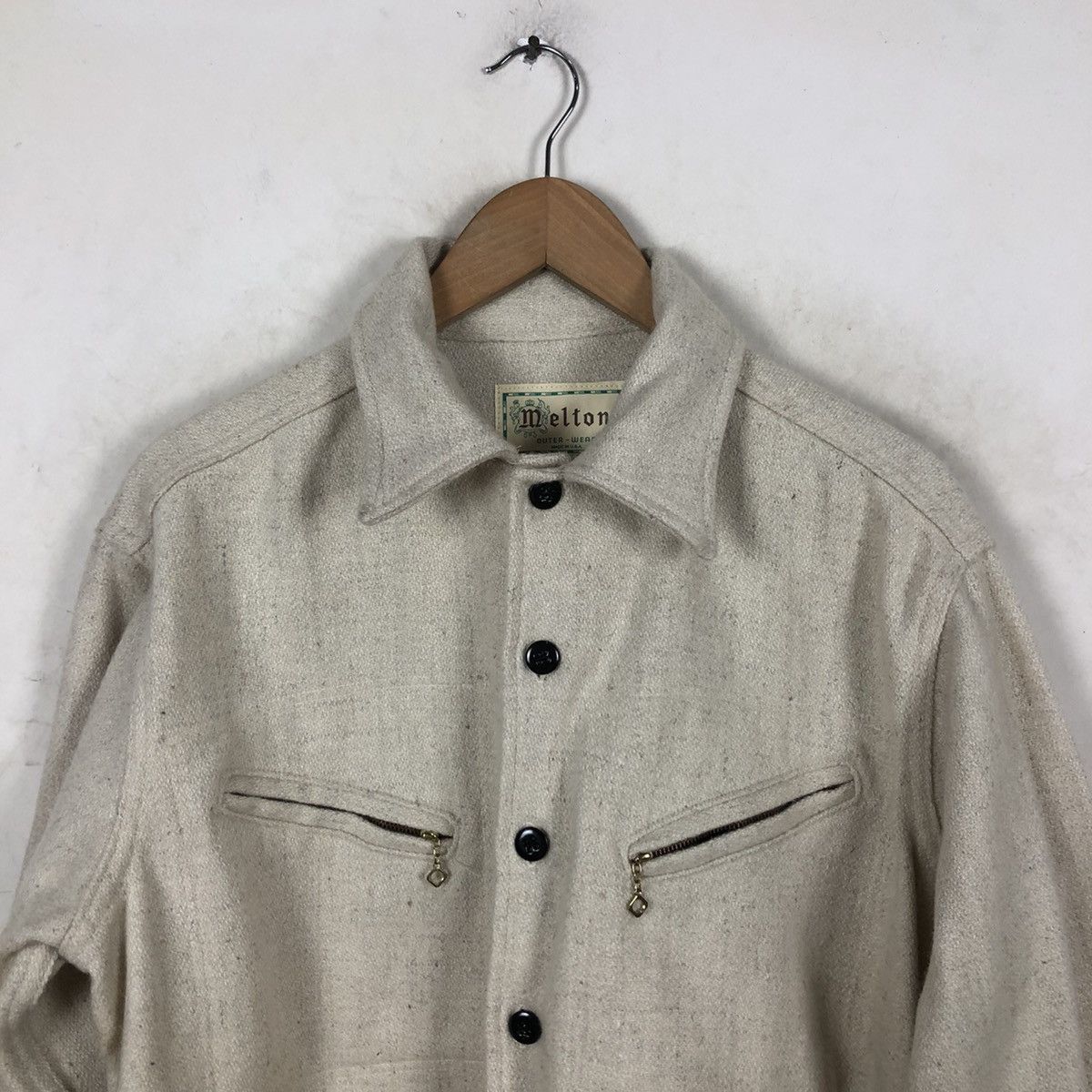 Japanese Brand × Vintage VINTAGE MELTON OUTER-WEAR MADE IN USA BUTTON JACKET Size US M / EU 48-50 / 2 - 3 Thumbnail