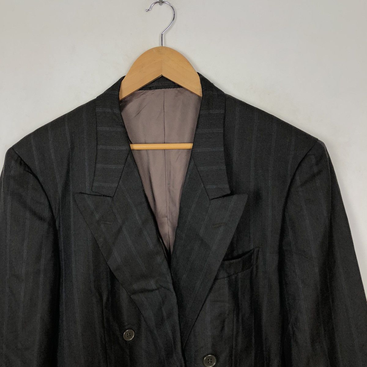 Yves Saint Laurent STRIPE DOUBLE BREAST YVES SAINT LAURENT COAT Size US M / EU 48-50 / 2 - 3 Thumbnail
