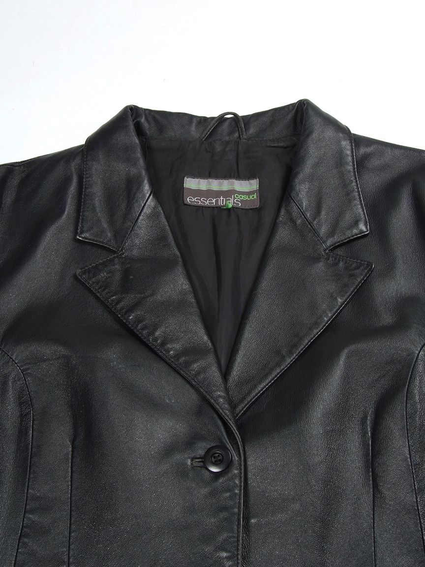 Vintage Vintage Y2K Black Leather Jacket M-L Size L / US 10 / IT 46 - 4 Thumbnail
