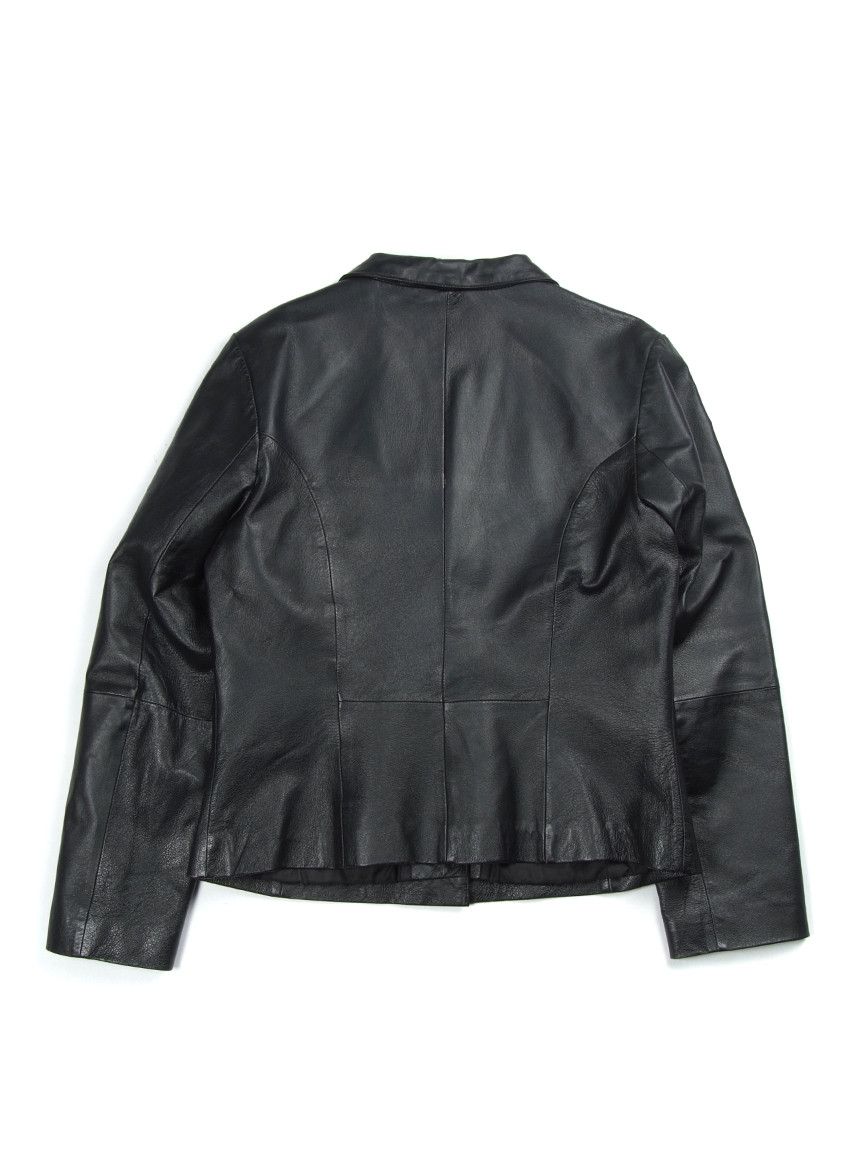 Vintage Vintage Y2K Black Leather Jacket M-L Size L / US 10 / IT 46 - 2 Thumbnail