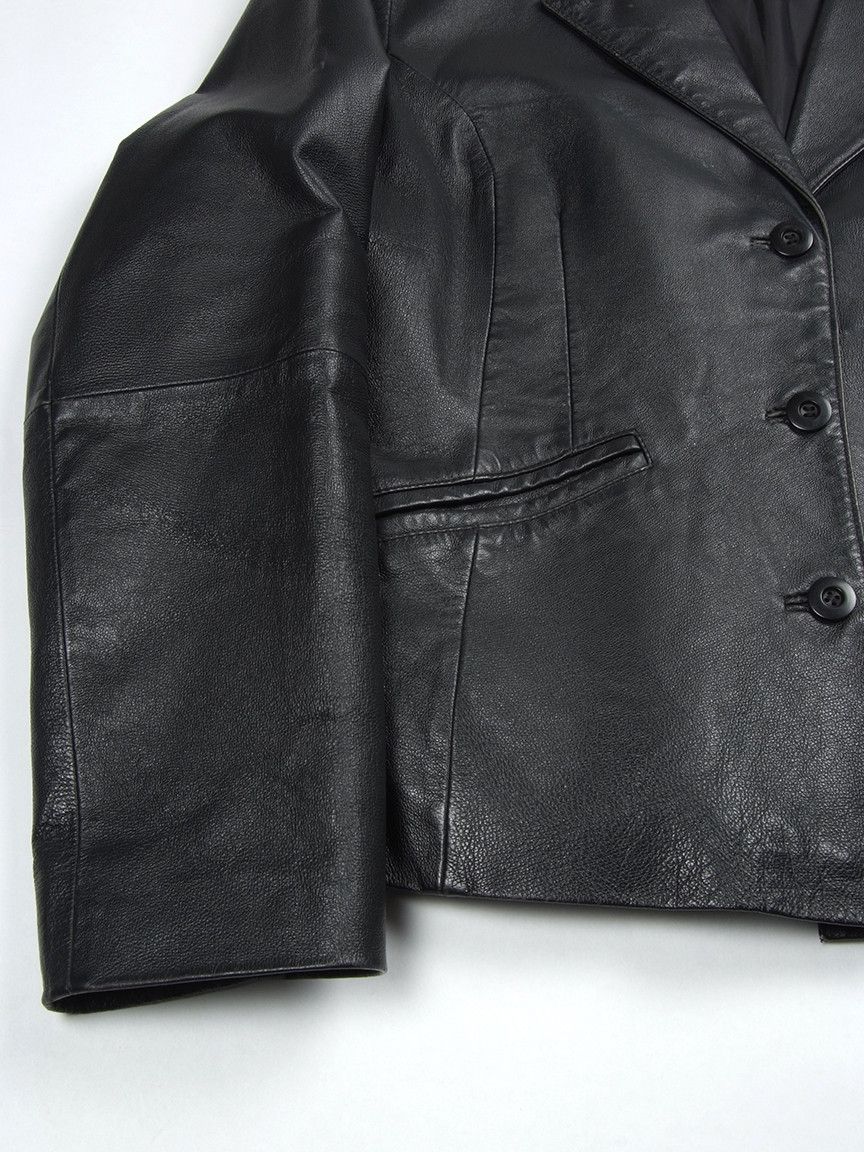 Vintage Vintage Y2K Black Leather Jacket M-L Size L / US 10 / IT 46 - 3 Thumbnail