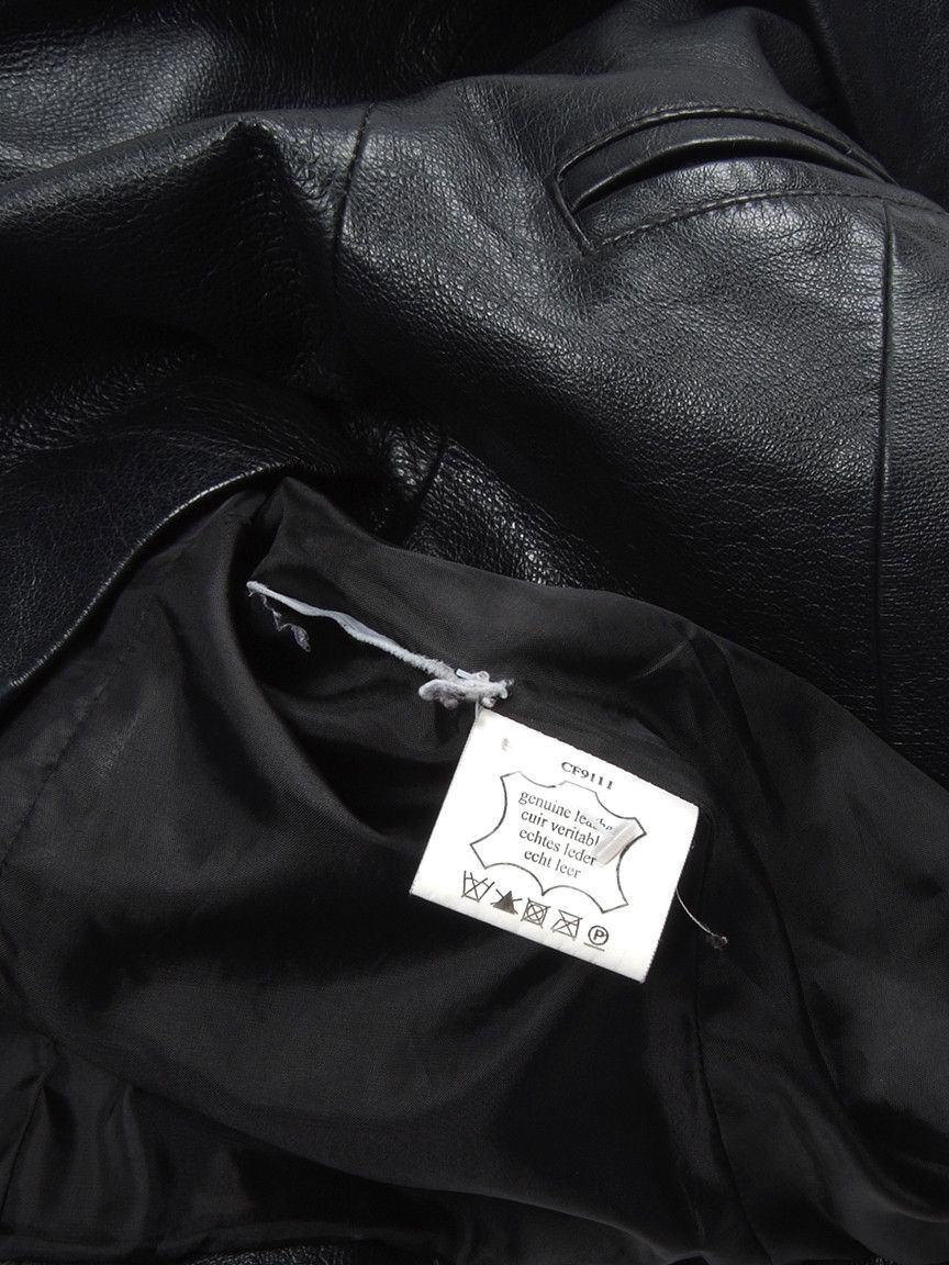 Vintage Vintage Y2K Black Leather Jacket M-L Size L / US 10 / IT 46 - 5 Thumbnail