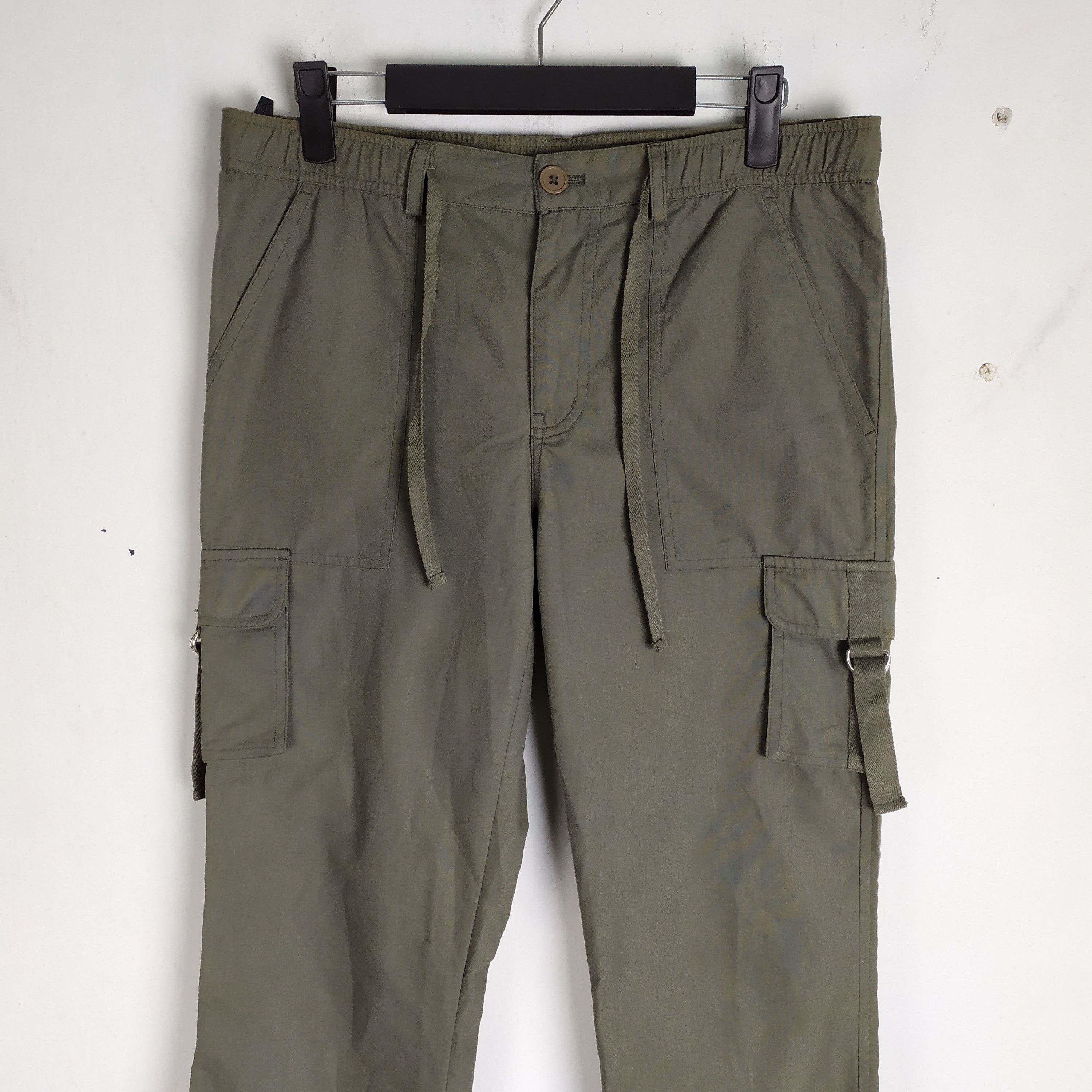 If Six Was Nine × Japanese Brand Women Parachute Cargo Pants Multipocket Size 29" - 2 Thumbnail