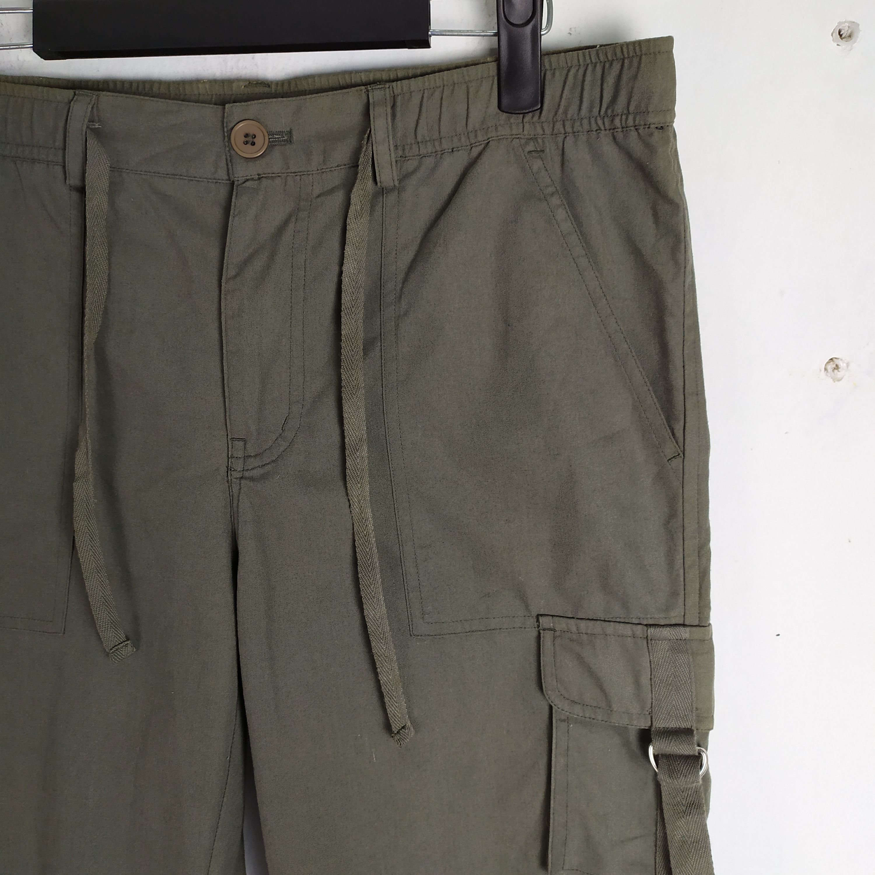 If Six Was Nine × Japanese Brand Women Parachute Cargo Pants Multipocket Size 29" - 3 Thumbnail