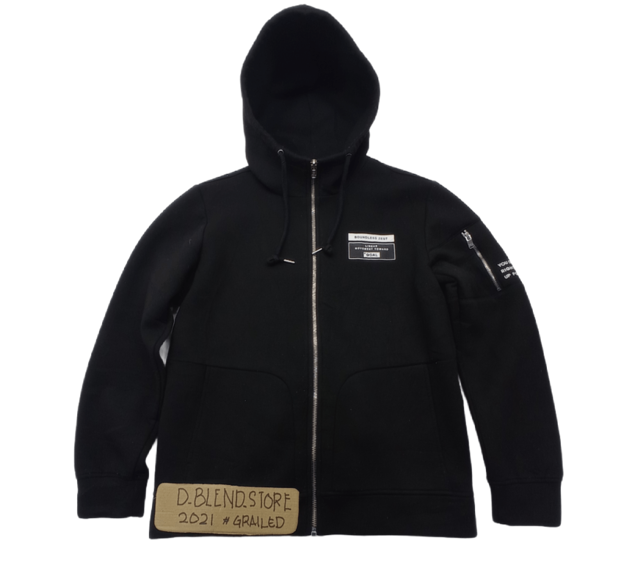 Japanese Brand FRANK STONE BOMBER STYLE ZIPPER HOODIE Size US M / EU 48-50 / 2 - 1 Thumbnail