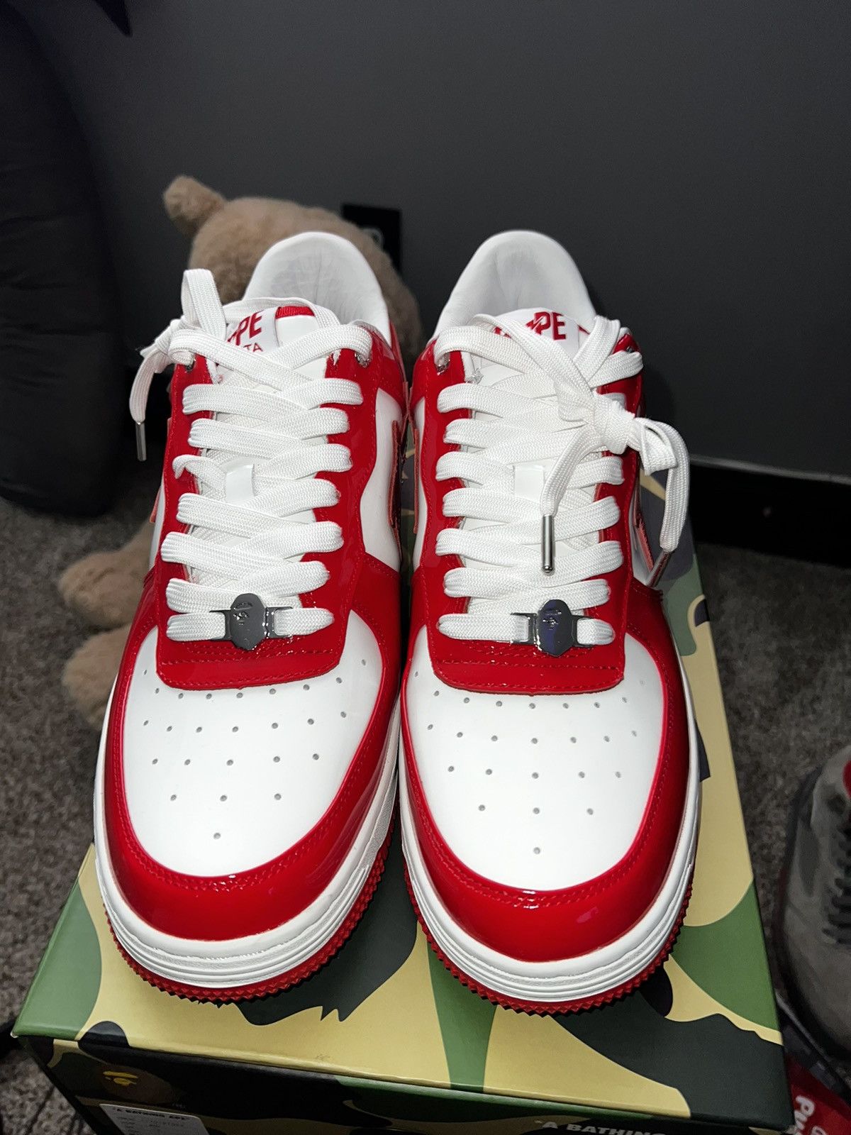 image of Bape Sta 5 Shoes in Red, Men's (Size 13)