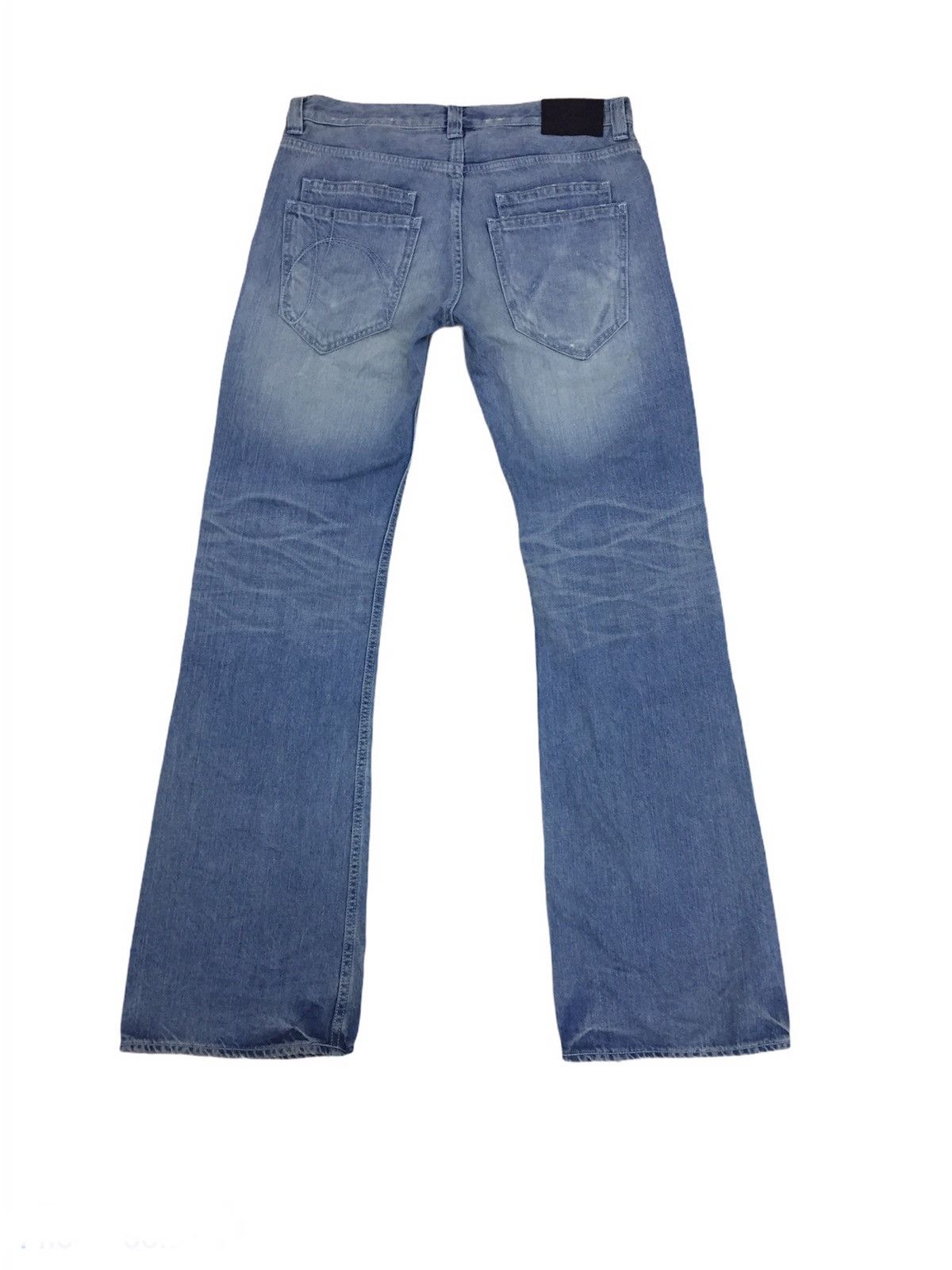 Japanese Brand Japan No Id Fade Flare Denim Pants Size US 34 / EU 50 - 9 Thumbnail