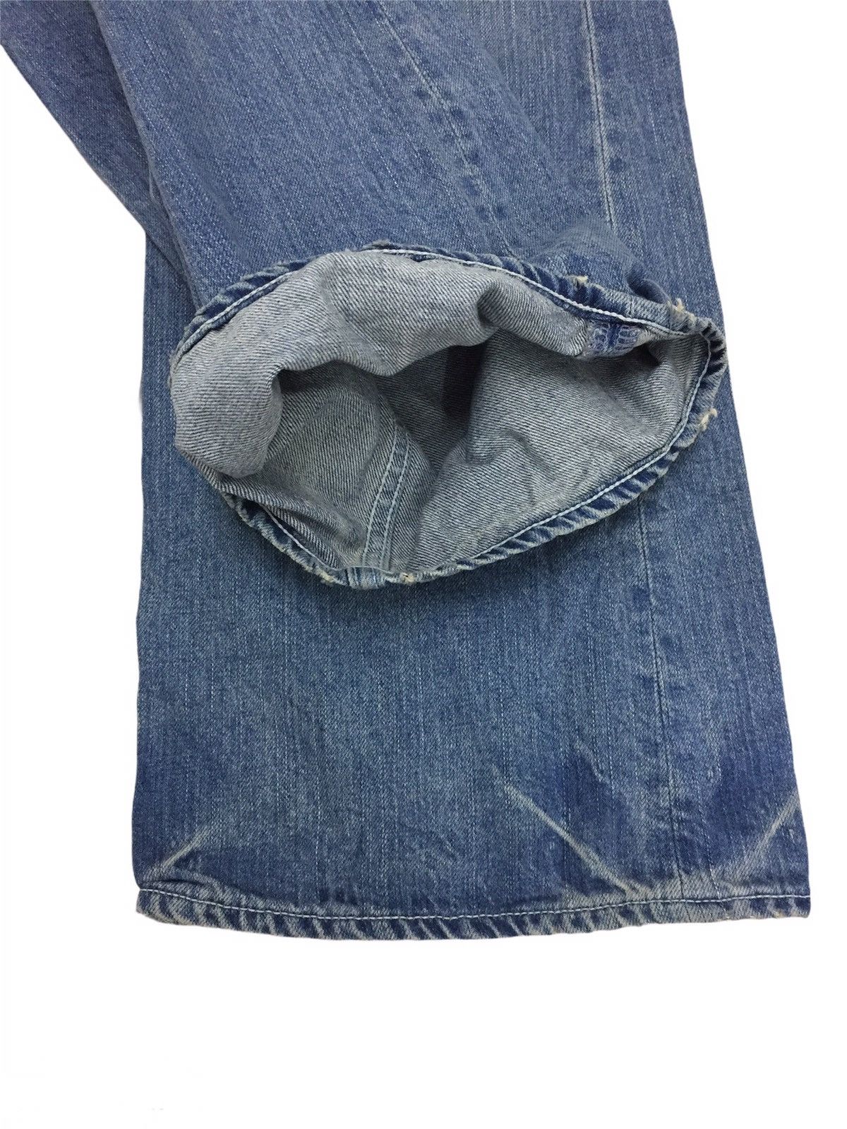 Japanese Brand Japan No Id Fade Flare Denim Pants Size US 34 / EU 50 - 8 Thumbnail