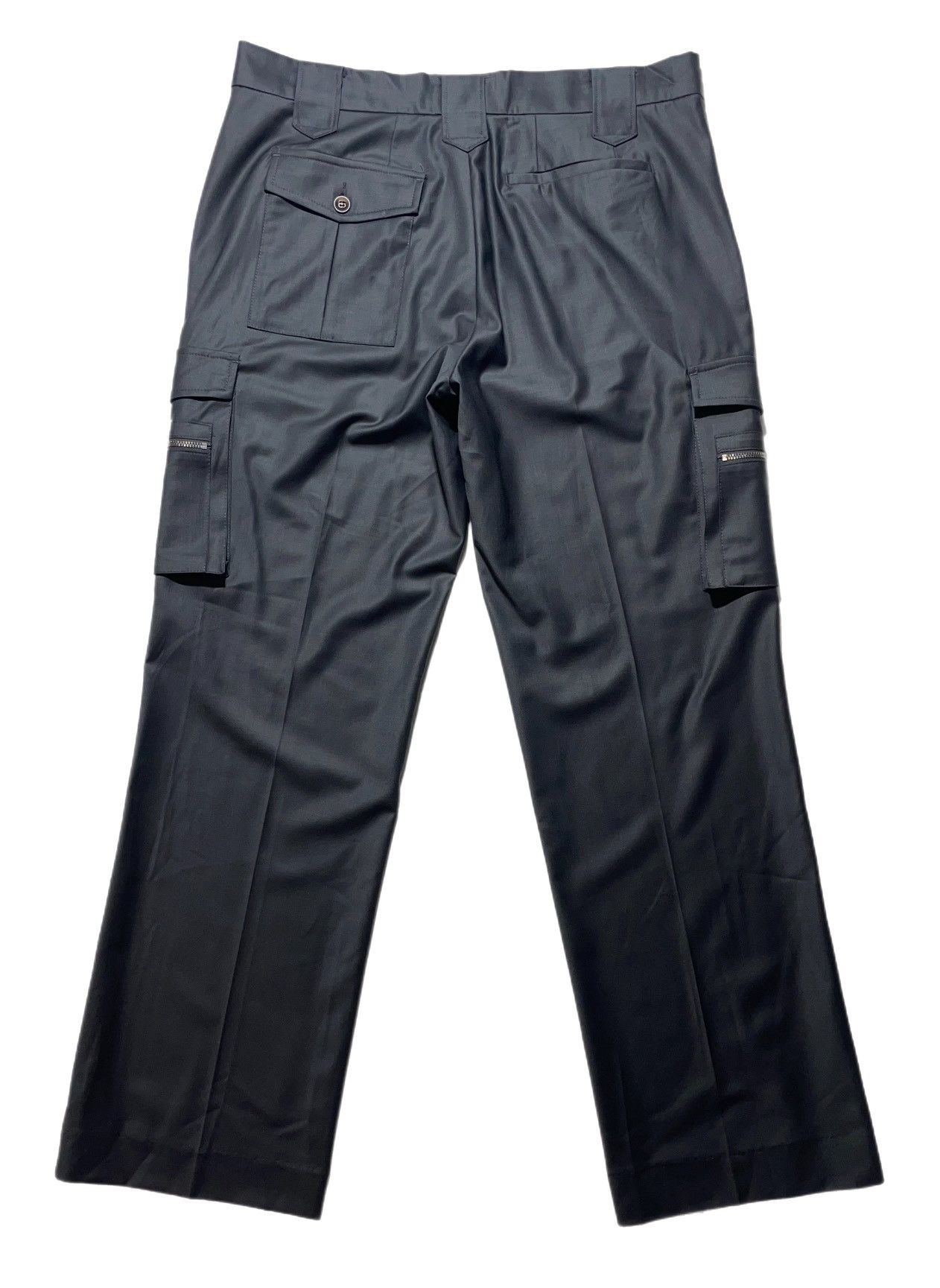 Martin Asbjorn Martin Asbjorn Grey Wool Bruce Cargo Pants Size US 34 / EU 50 - 2 Thumbnail