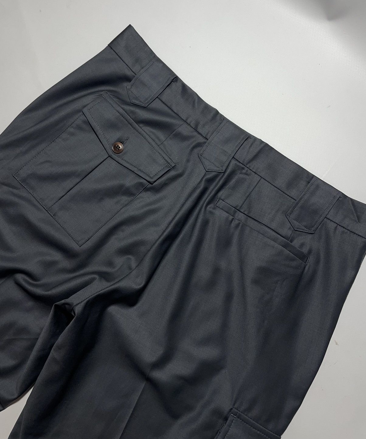 Martin Asbjorn Martin Asbjorn Grey Wool Bruce Cargo Pants Size US 34 / EU 50 - 8 Thumbnail
