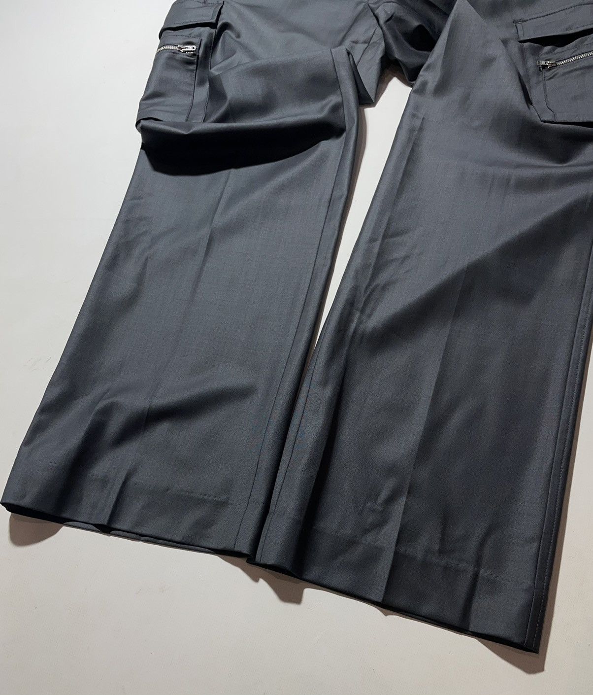 Martin Asbjorn Martin Asbjorn Grey Wool Bruce Cargo Pants Size US 34 / EU 50 - 9 Thumbnail