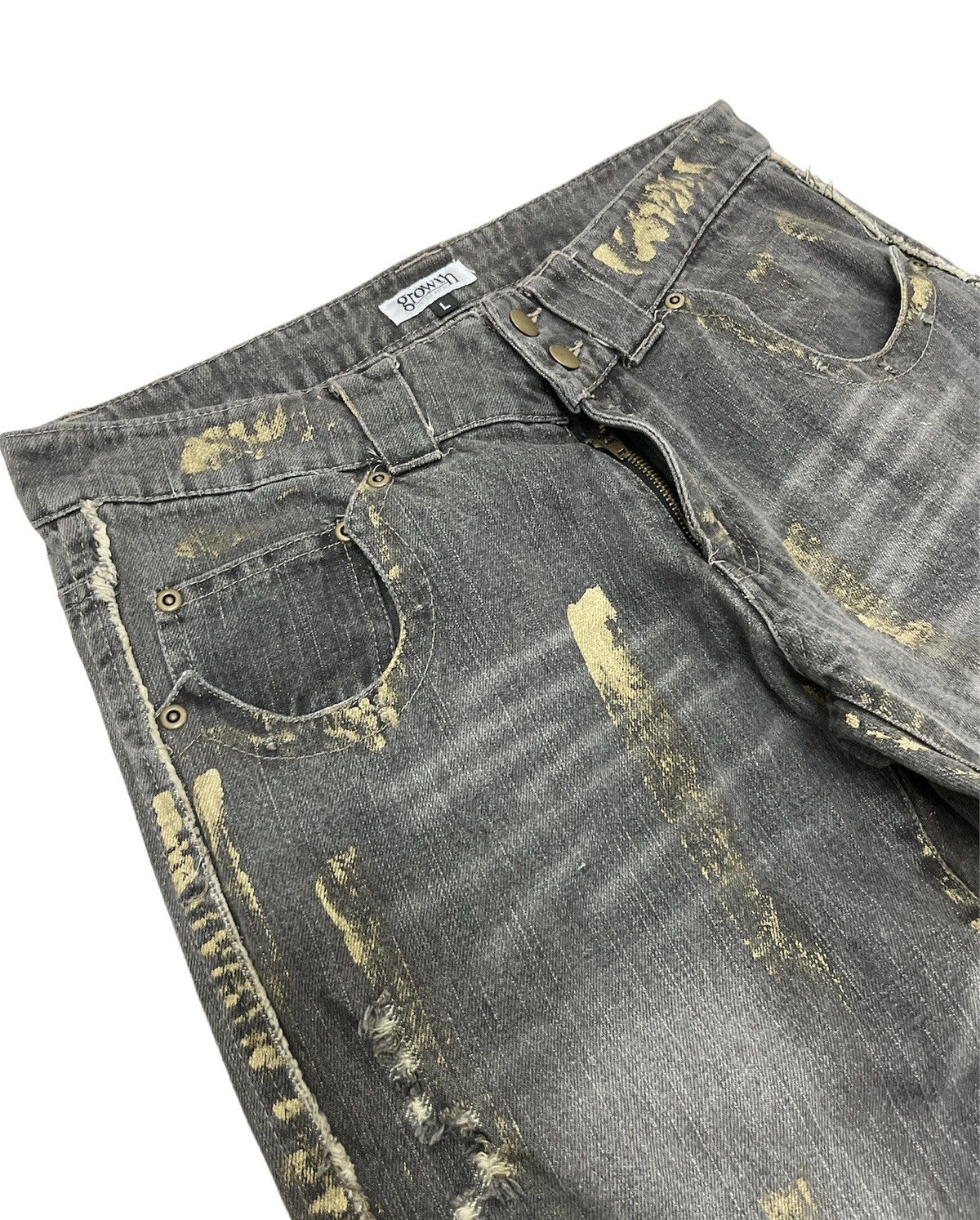 In The Attic Distressed In The Attic Painter Denim Flare Pants Size US 31 - 4 Thumbnail