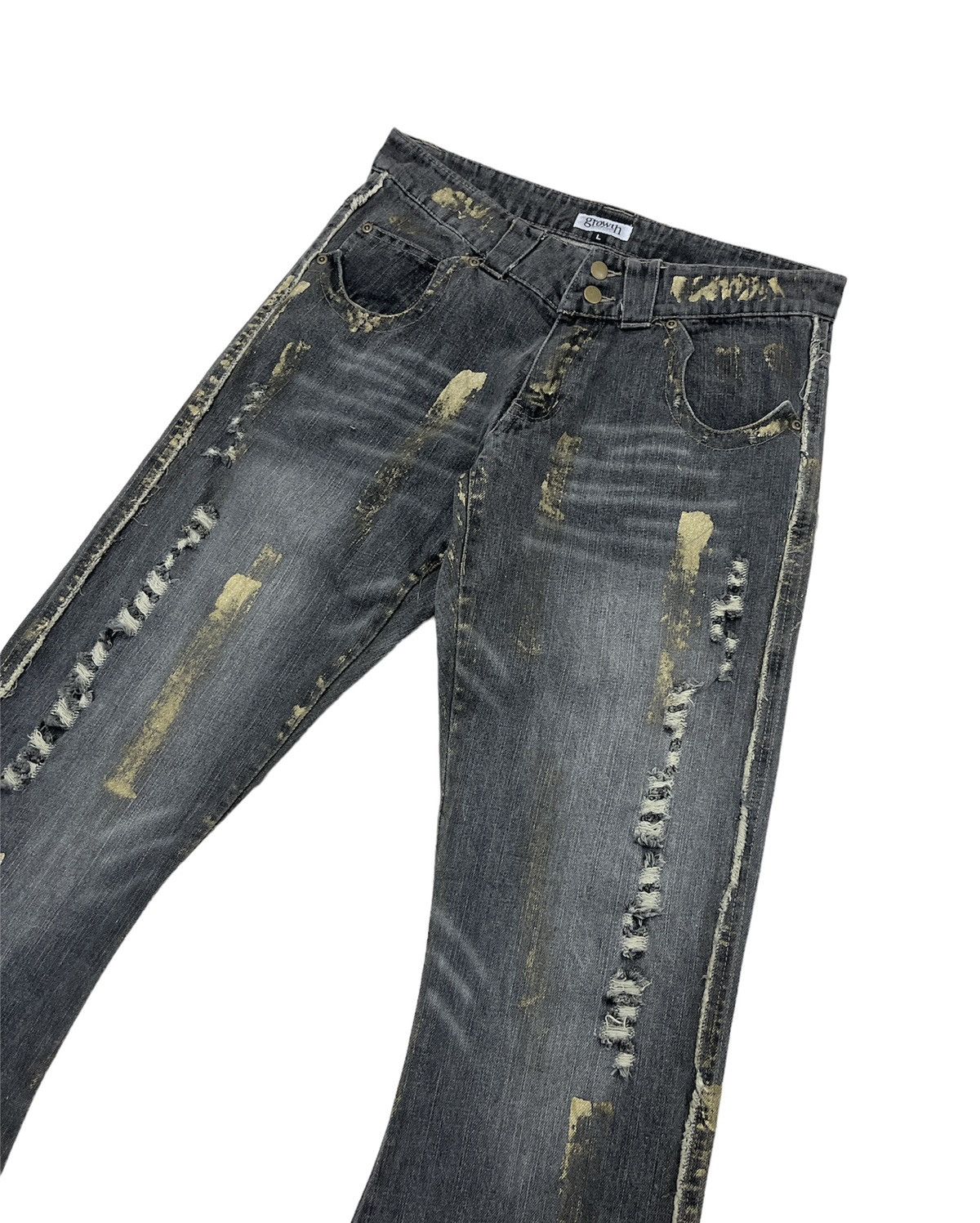 In The Attic Distressed In The Attic Painter Denim Flare Pants Size US 31 - 3 Thumbnail