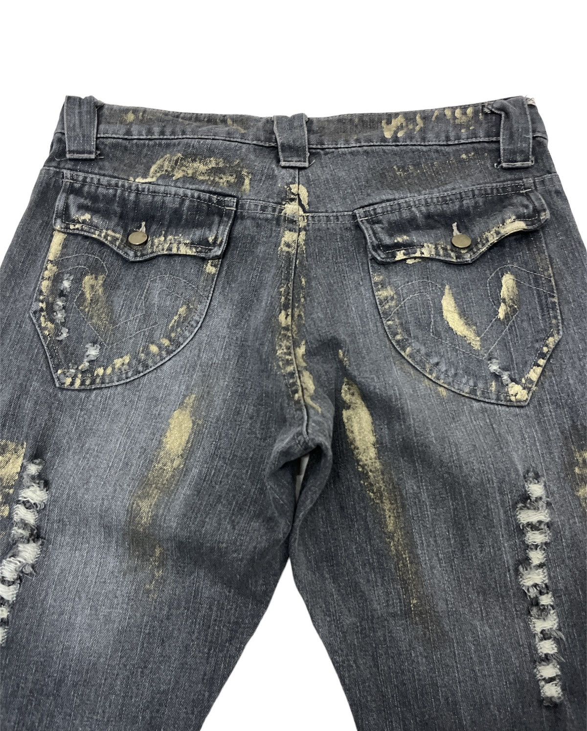 In The Attic Distressed In The Attic Painter Denim Flare Pants Size US 31 - 6 Thumbnail