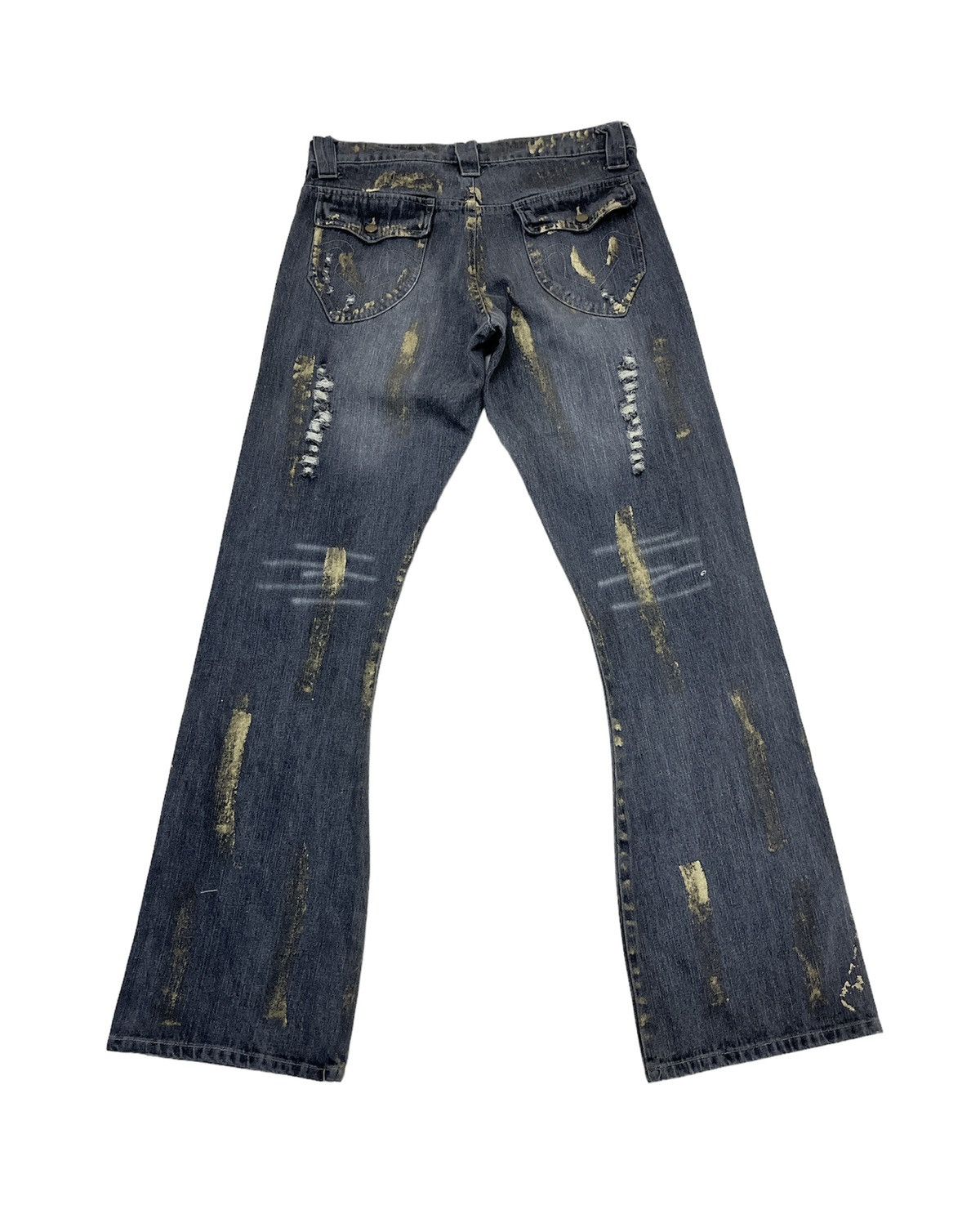 In The Attic Distressed In The Attic Painter Denim Flare Pants Size US 31 - 2 Thumbnail
