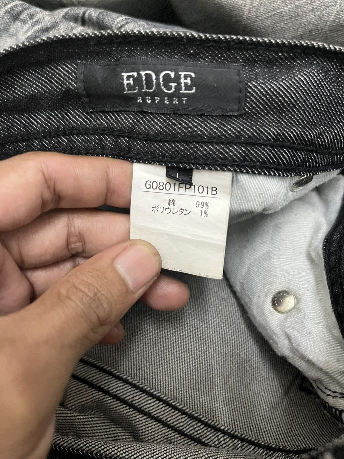 Japanese Brand Edge Rupert Wrinkle Leg Denim Pants Size US 33 - 13 Thumbnail
