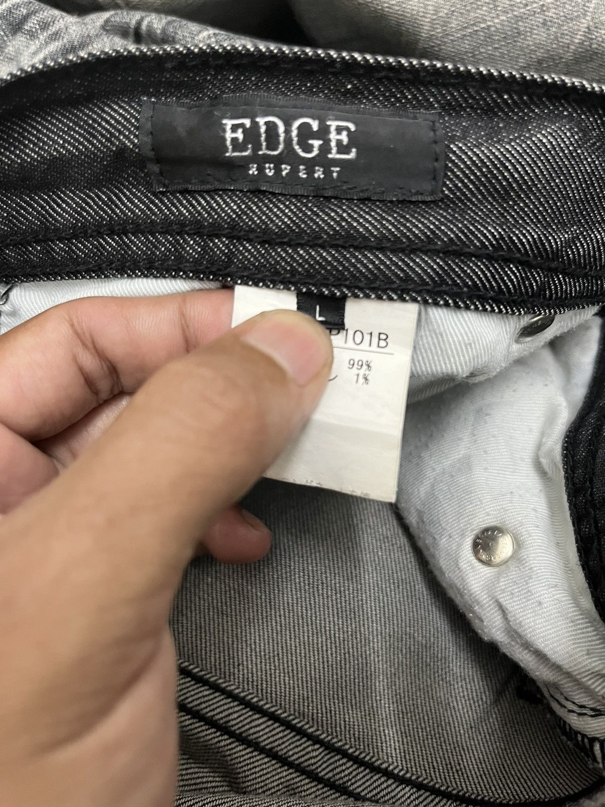 Japanese Brand Edge Rupert Wrinkle Leg Denim Pants Size US 33 - 12 Thumbnail