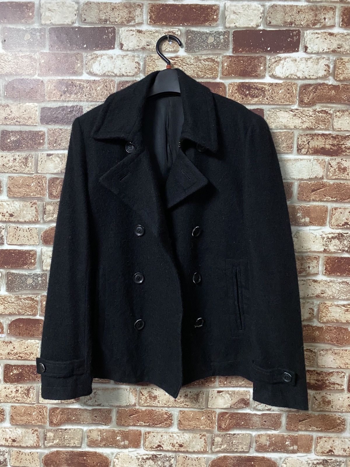 Designer × Japanese Brand URBAN EXTREME DOOR WOOL PEA COAT DOUBLE BREAST Size US S / EU 44-46 / 1 - 3 Thumbnail