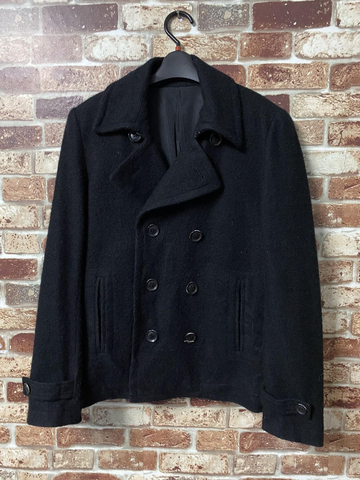 Designer × Japanese Brand URBAN EXTREME DOOR WOOL PEA COAT DOUBLE BREAST Size US S / EU 44-46 / 1 - 2 Thumbnail
