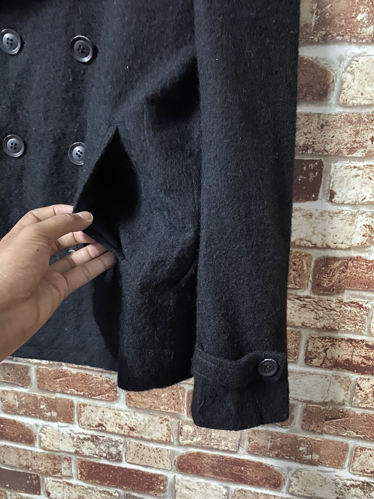 Designer × Japanese Brand URBAN EXTREME DOOR WOOL PEA COAT DOUBLE BREAST Size US S / EU 44-46 / 1 - 7 Thumbnail