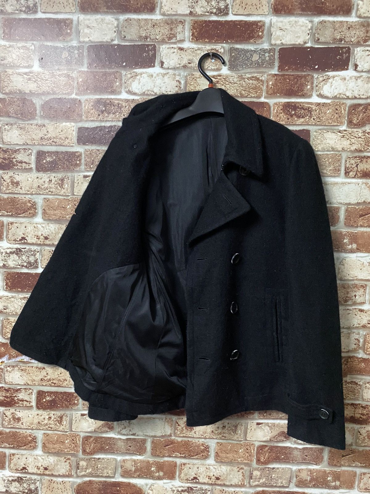 Designer × Japanese Brand URBAN EXTREME DOOR WOOL PEA COAT DOUBLE BREAST Size US S / EU 44-46 / 1 - 4 Thumbnail
