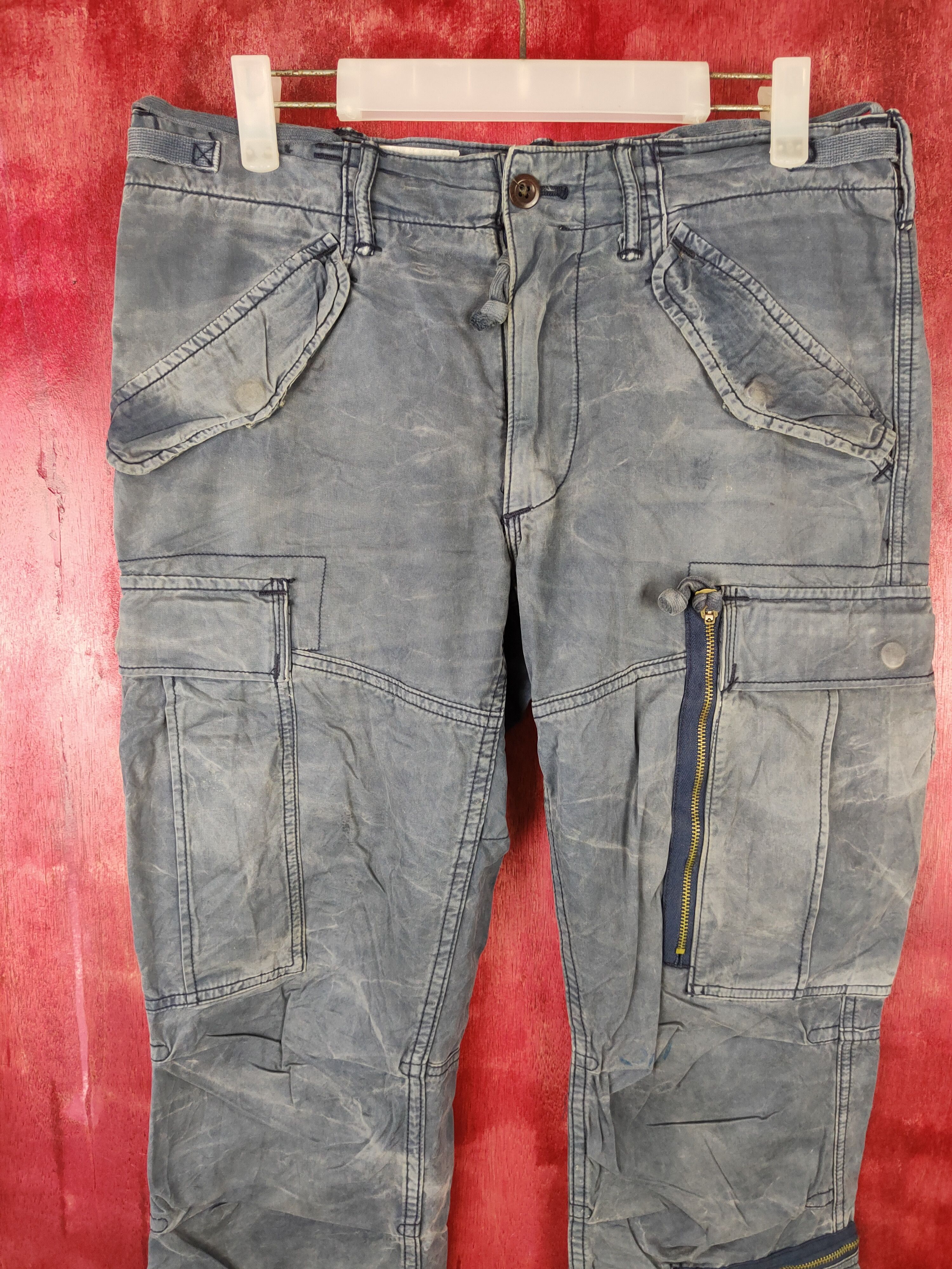 Ralph Lauren DL Polo Ralph Lauren faded multi Pocket Cargo Pants #5320 Size US 31 - 2 Thumbnail