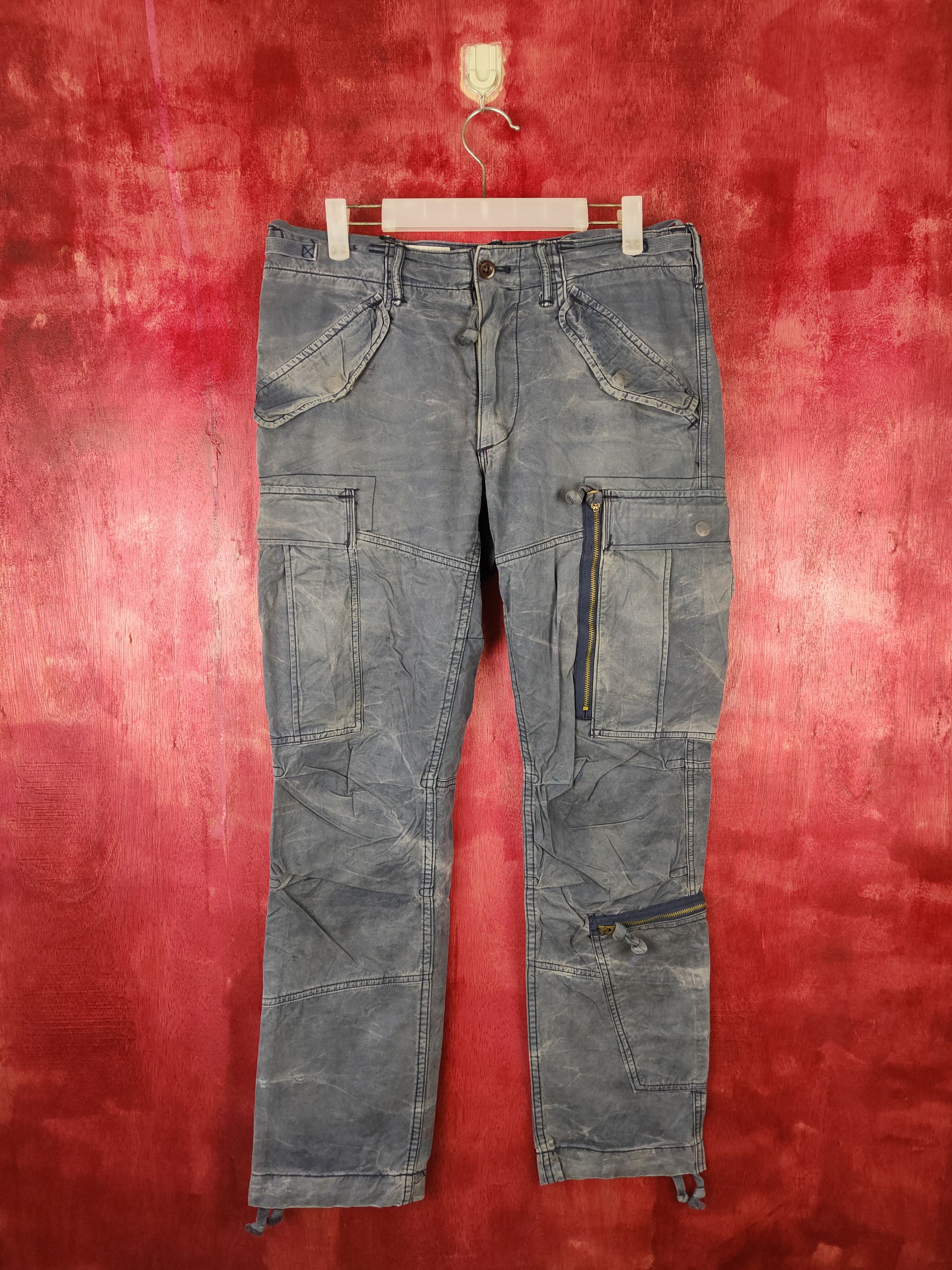 Ralph Lauren DL Polo Ralph Lauren faded multi Pocket Cargo Pants #5320 Size US 31 - 1 Thumbnail