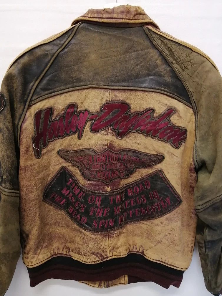 Harley Davidson Vintage HARLEY DAVIDSON Leather Jacket - Size L Size US L / EU 52-54 / 3 - 16 Thumbnail