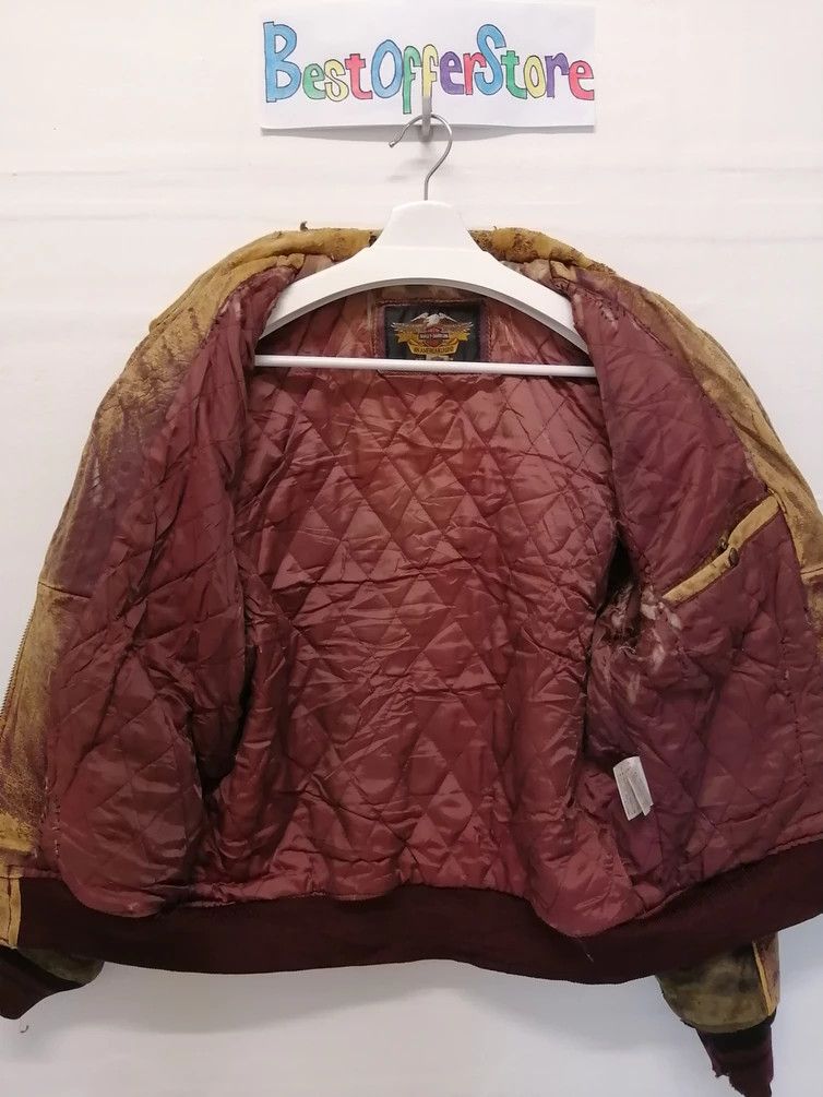 Harley Davidson Vintage HARLEY DAVIDSON Leather Jacket - Size L Size US L / EU 52-54 / 3 - 22 Thumbnail