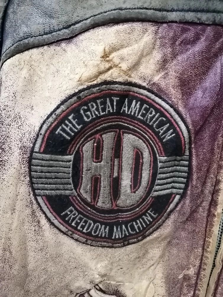 Harley Davidson Vintage HARLEY DAVIDSON Leather Jacket - Size L Size US L / EU 52-54 / 3 - 3 Thumbnail