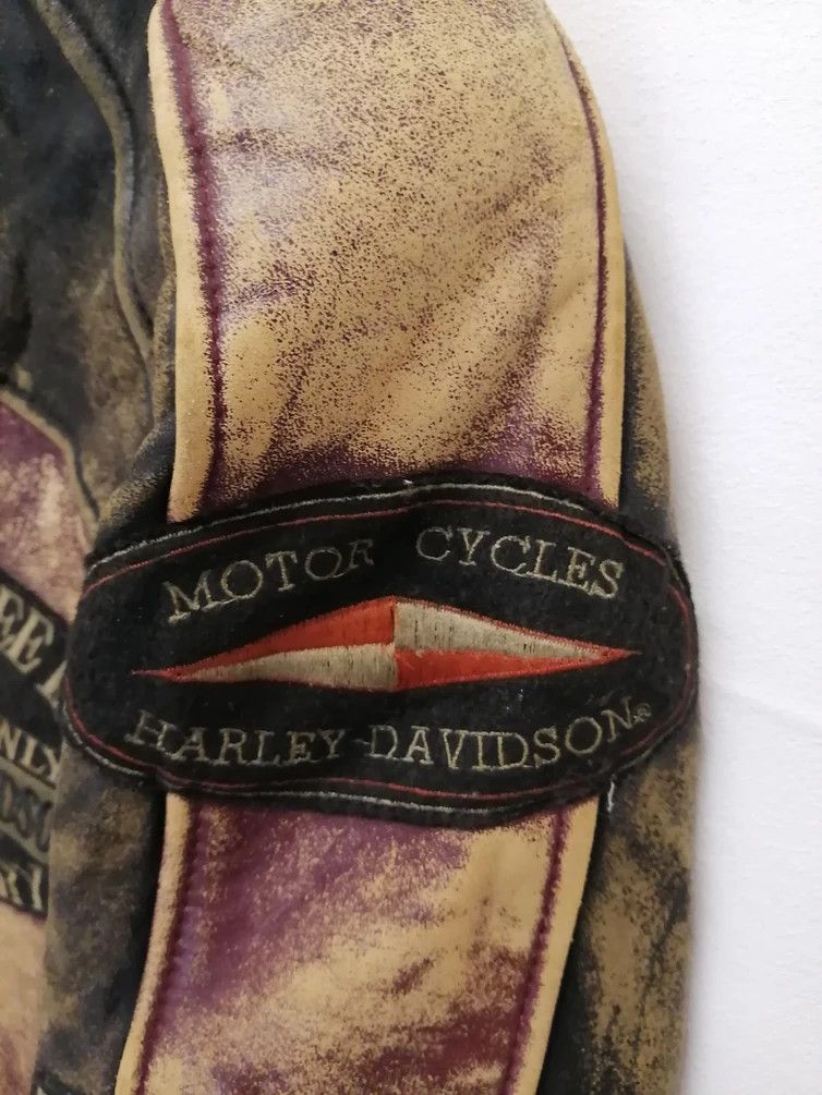 Harley Davidson Vintage HARLEY DAVIDSON Leather Jacket - Size L Size US L / EU 52-54 / 3 - 12 Thumbnail
