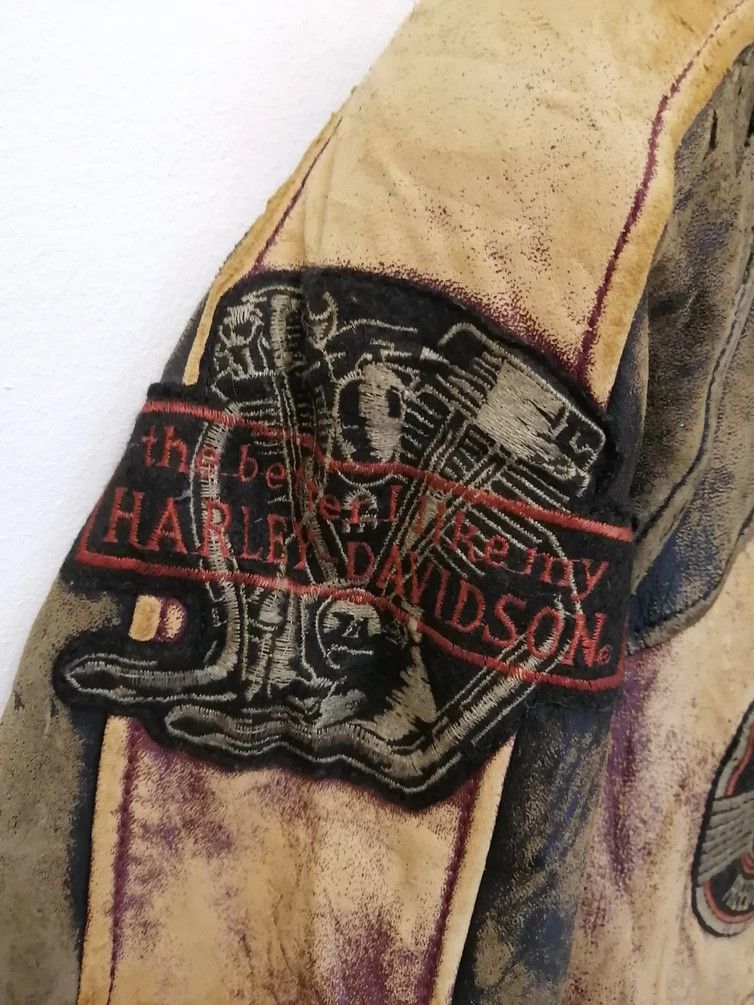 Harley Davidson Vintage HARLEY DAVIDSON Leather Jacket - Size L Size US L / EU 52-54 / 3 - 10 Thumbnail