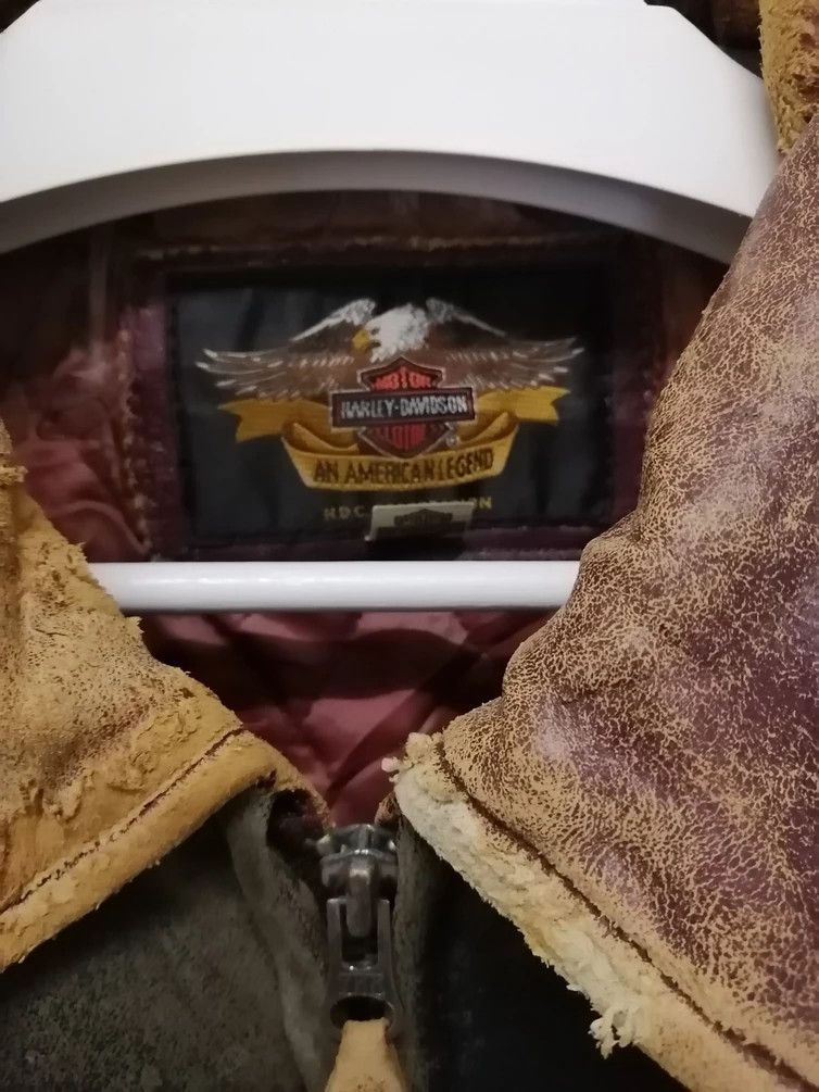 Harley Davidson Vintage HARLEY DAVIDSON Leather Jacket - Size L Size US L / EU 52-54 / 3 - 7 Thumbnail