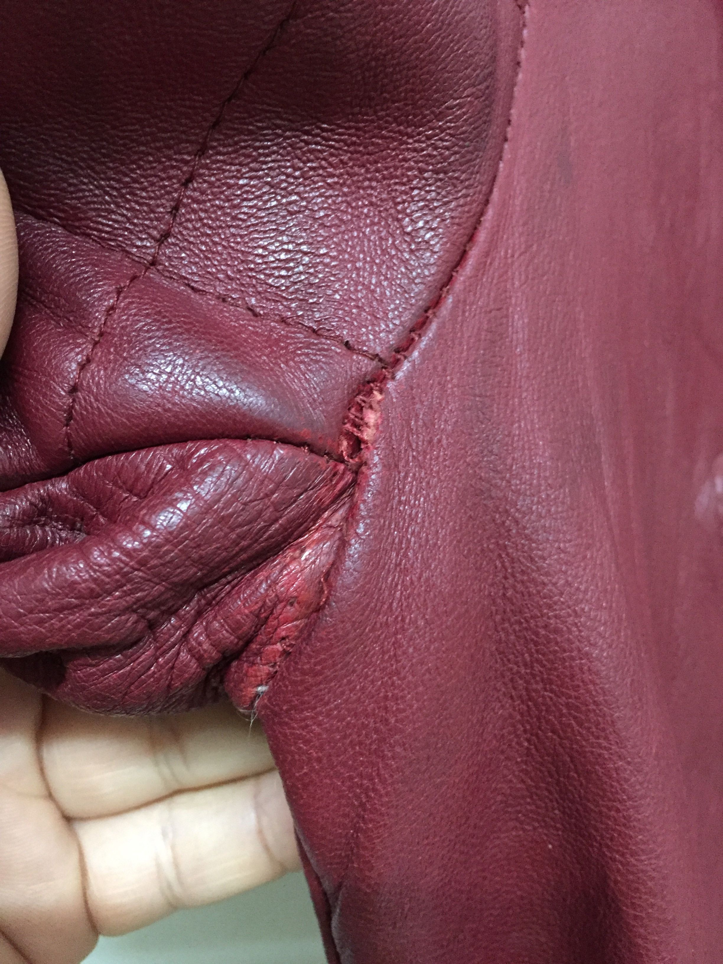 Vintage 1980s Made in England red leather nicely faded jacket Size US XS / EU 42 / 0 - 13 Thumbnail