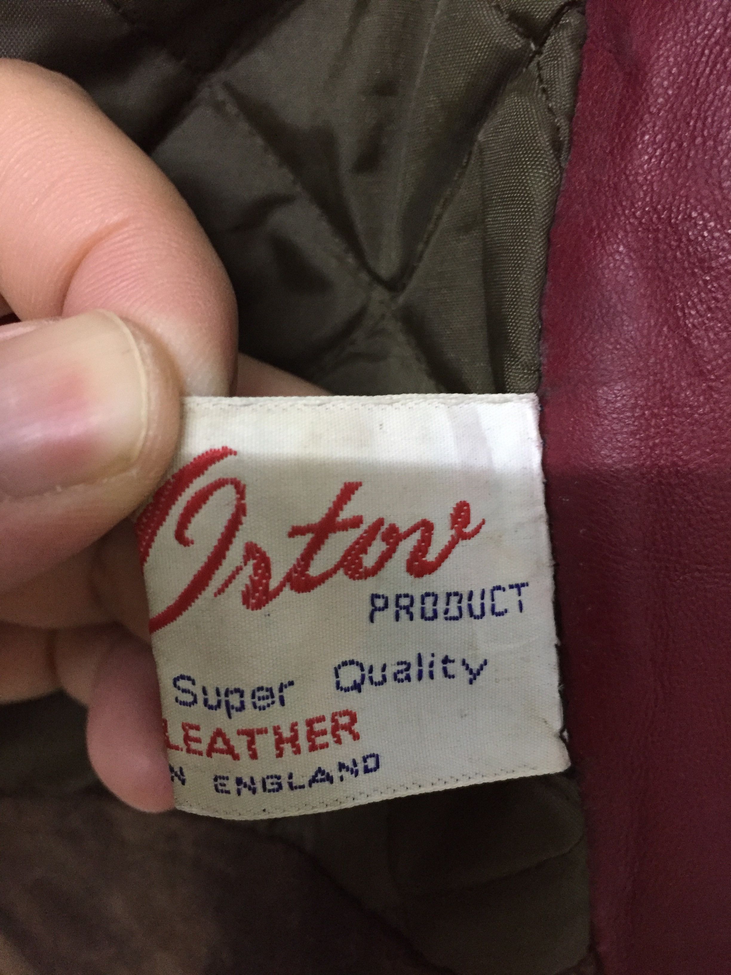 Vintage 1980s Made in England red leather nicely faded jacket Size US XS / EU 42 / 0 - 20 Thumbnail