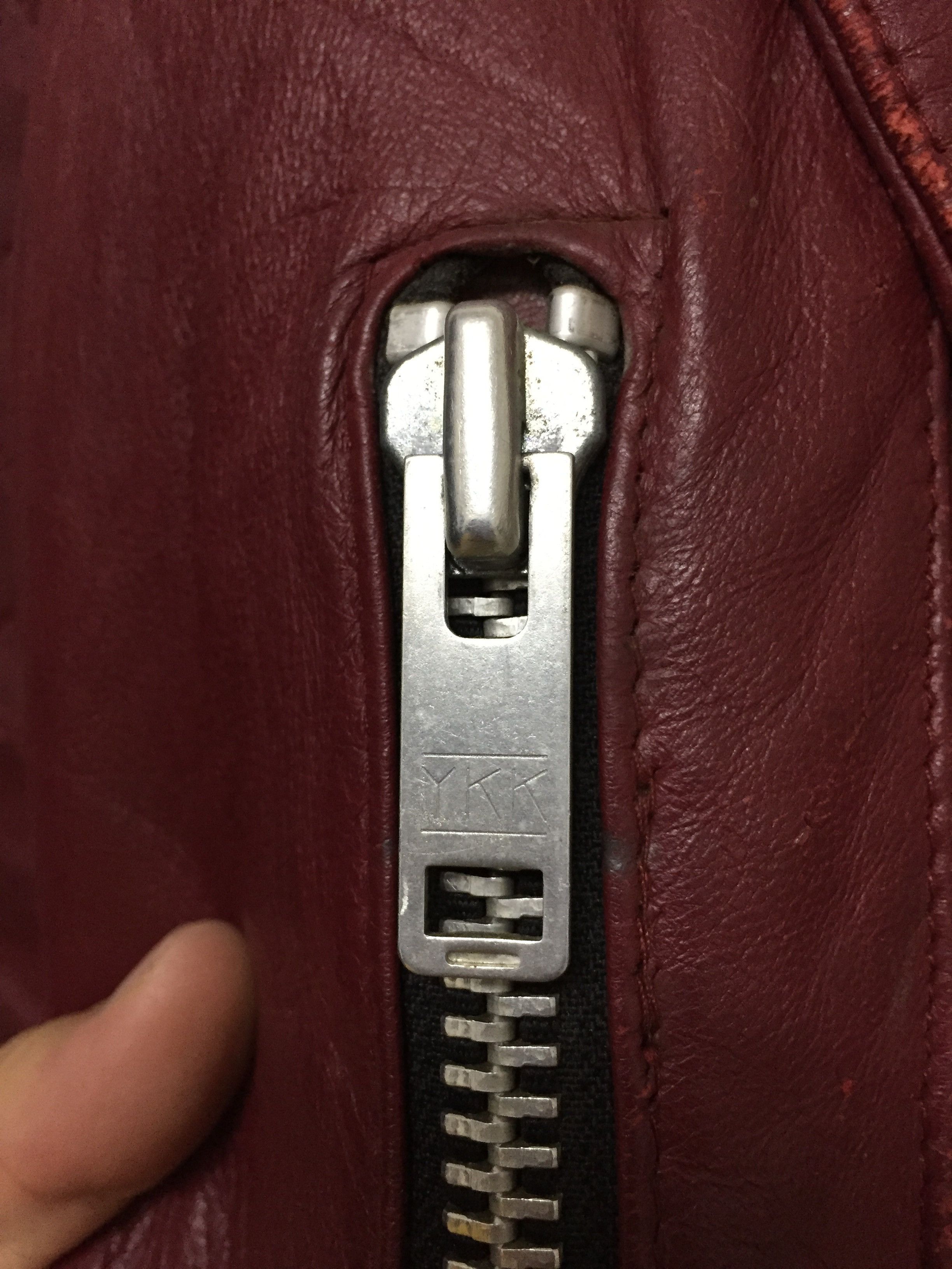 Vintage 1980s Made in England red leather nicely faded jacket Size US XS / EU 42 / 0 - 9 Thumbnail