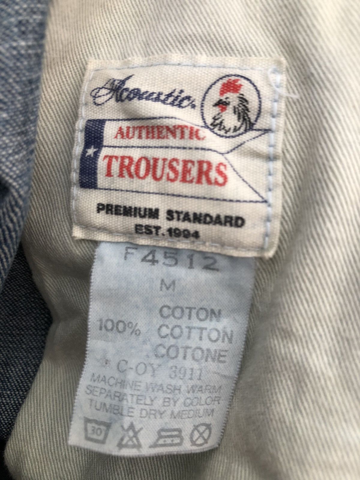 Vintage Vintage Acoustic Japan Faded Blue Denim Cargo Trouser Pant Size US 30 / EU 46 - 24 Thumbnail