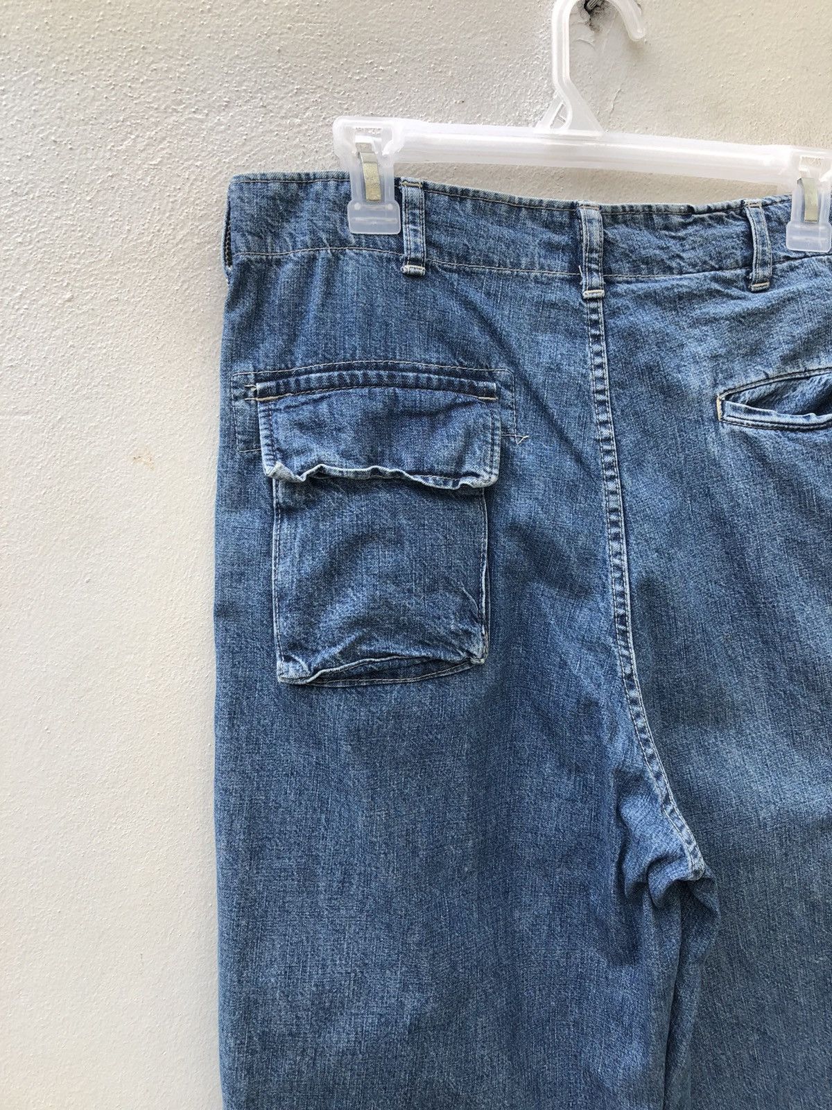 Vintage Vintage Acoustic Japan Faded Blue Denim Cargo Trouser Pant Size US 30 / EU 46 - 14 Thumbnail