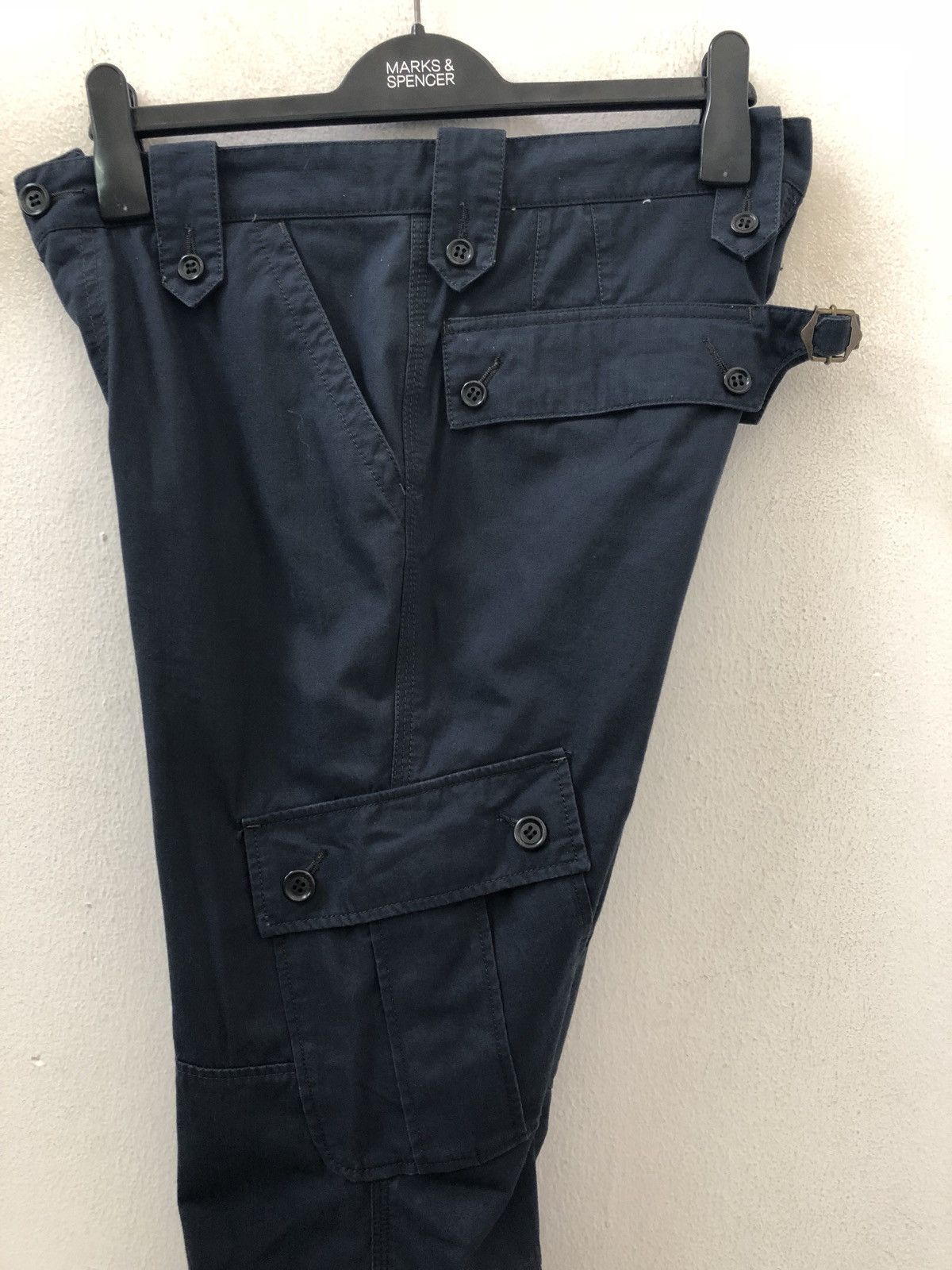 Vintage On Board Japan Multiple Pocket Buckle Back Blue Navy Cargo Size US 32 / EU 48 - 13 Thumbnail