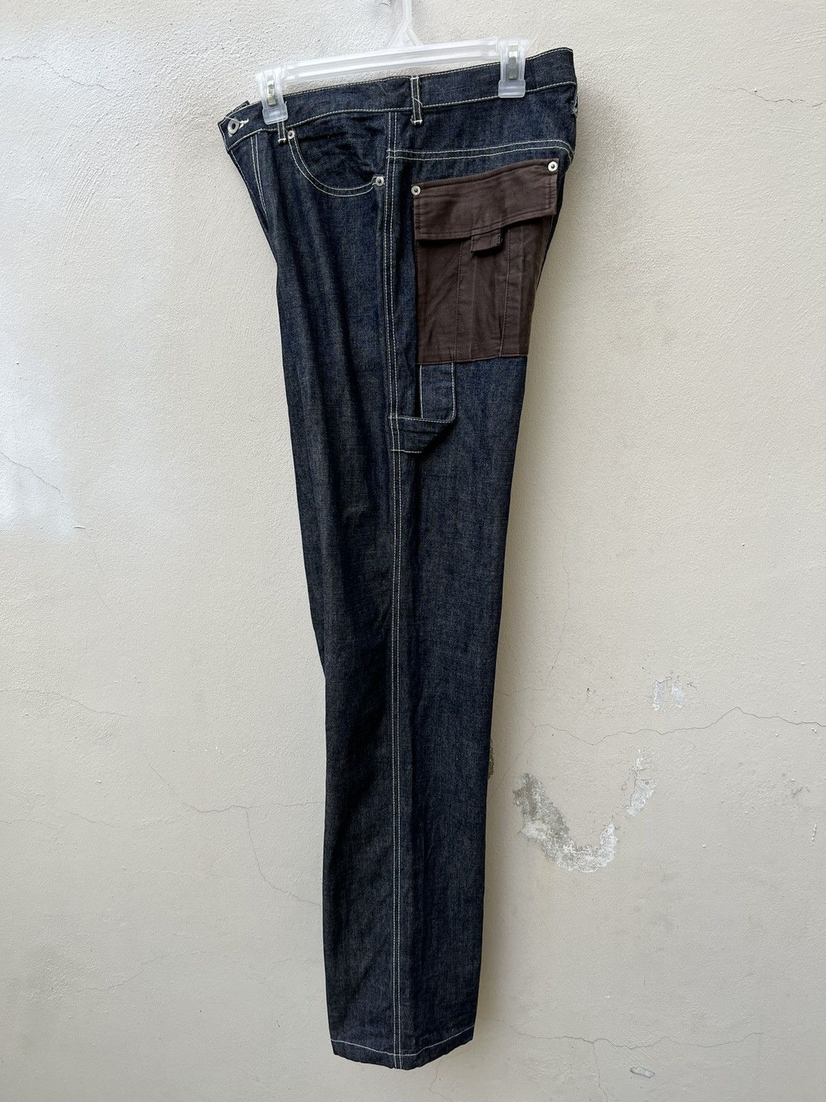 Vintage Vintage Perfect World Japan Baggy Hybrid Denim Cargo Trouser Size US 30 / EU 46 - 14 Thumbnail
