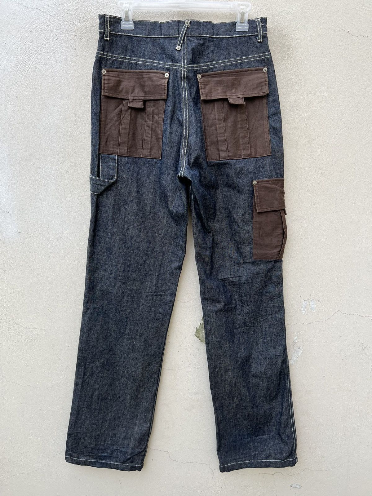 Vintage Vintage Perfect World Japan Baggy Hybrid Denim Cargo Trouser Size US 30 / EU 46 - 7 Thumbnail