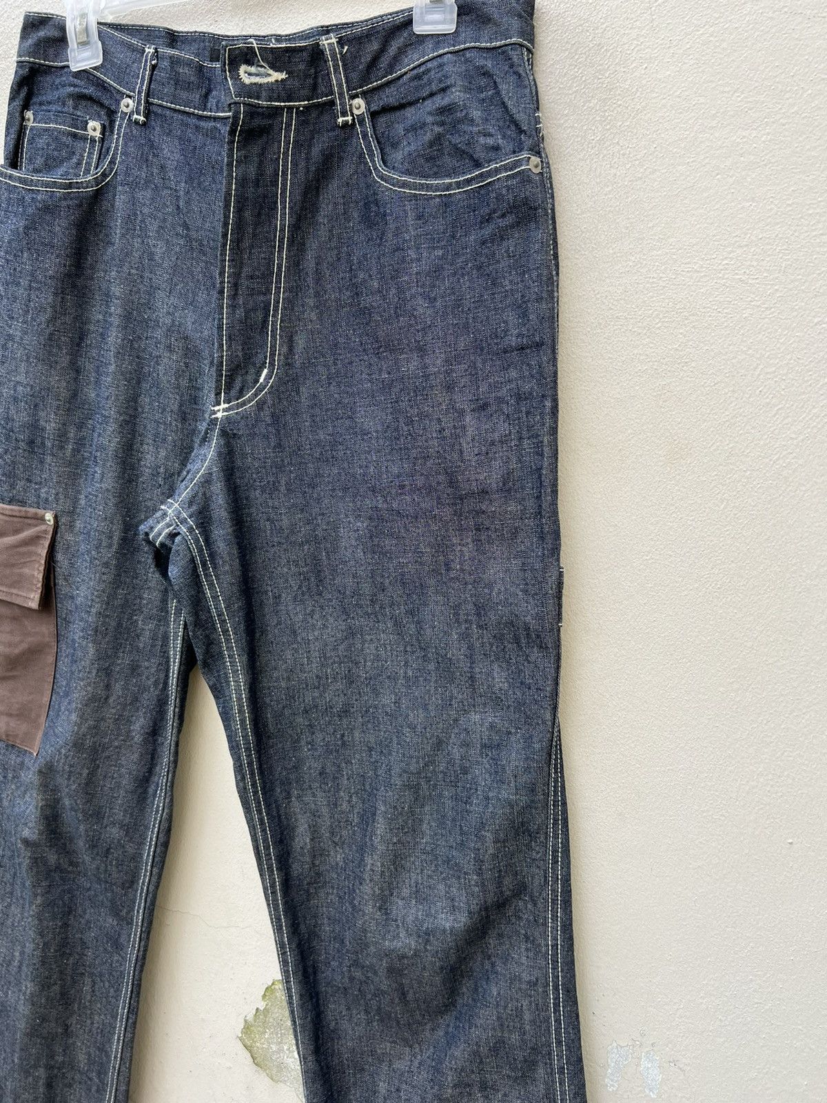 Vintage Vintage Perfect World Japan Baggy Hybrid Denim Cargo Trouser Size US 30 / EU 46 - 5 Thumbnail
