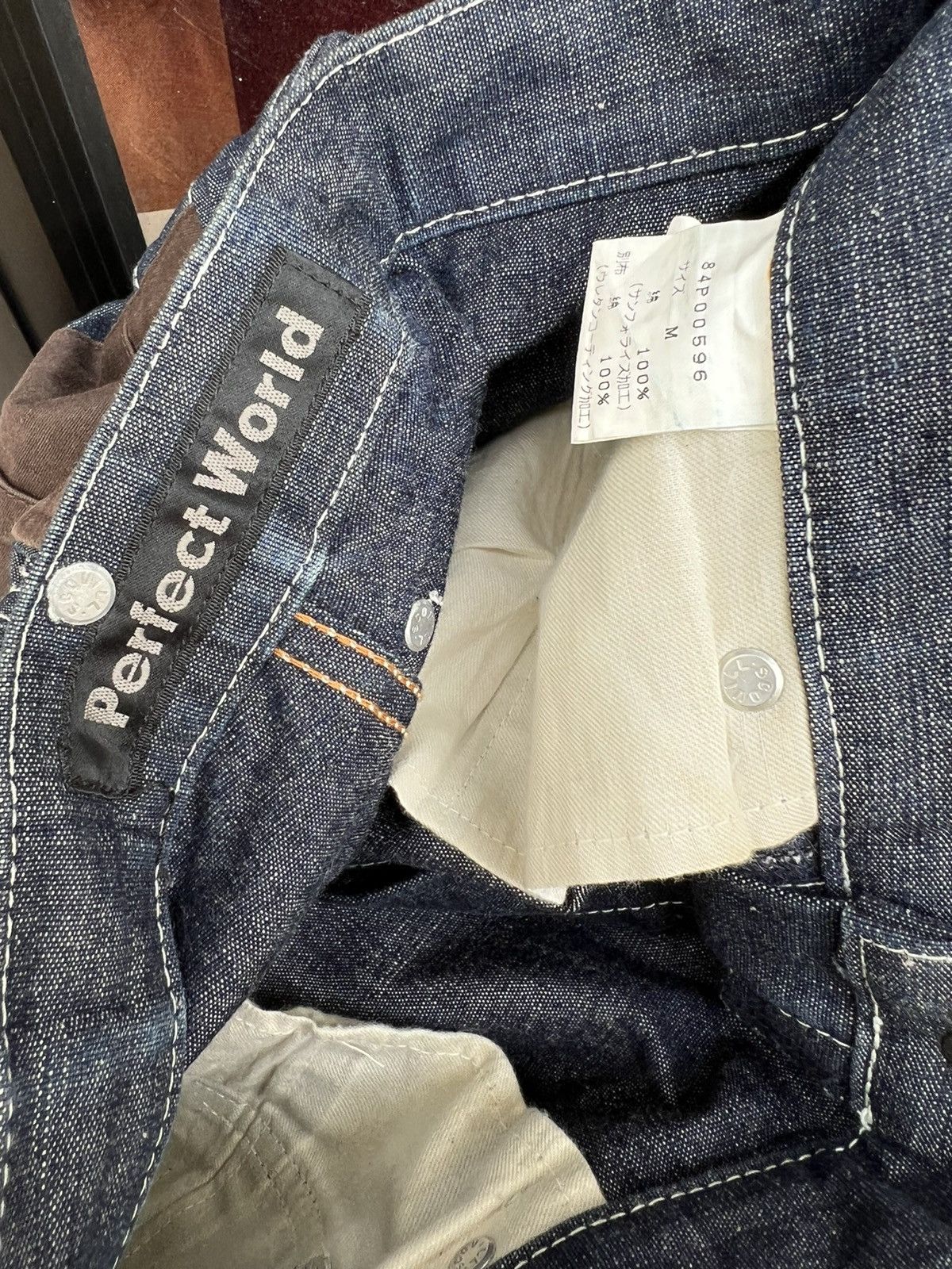 Vintage Vintage Perfect World Japan Baggy Hybrid Denim Cargo Trouser Size US 30 / EU 46 - 16 Thumbnail