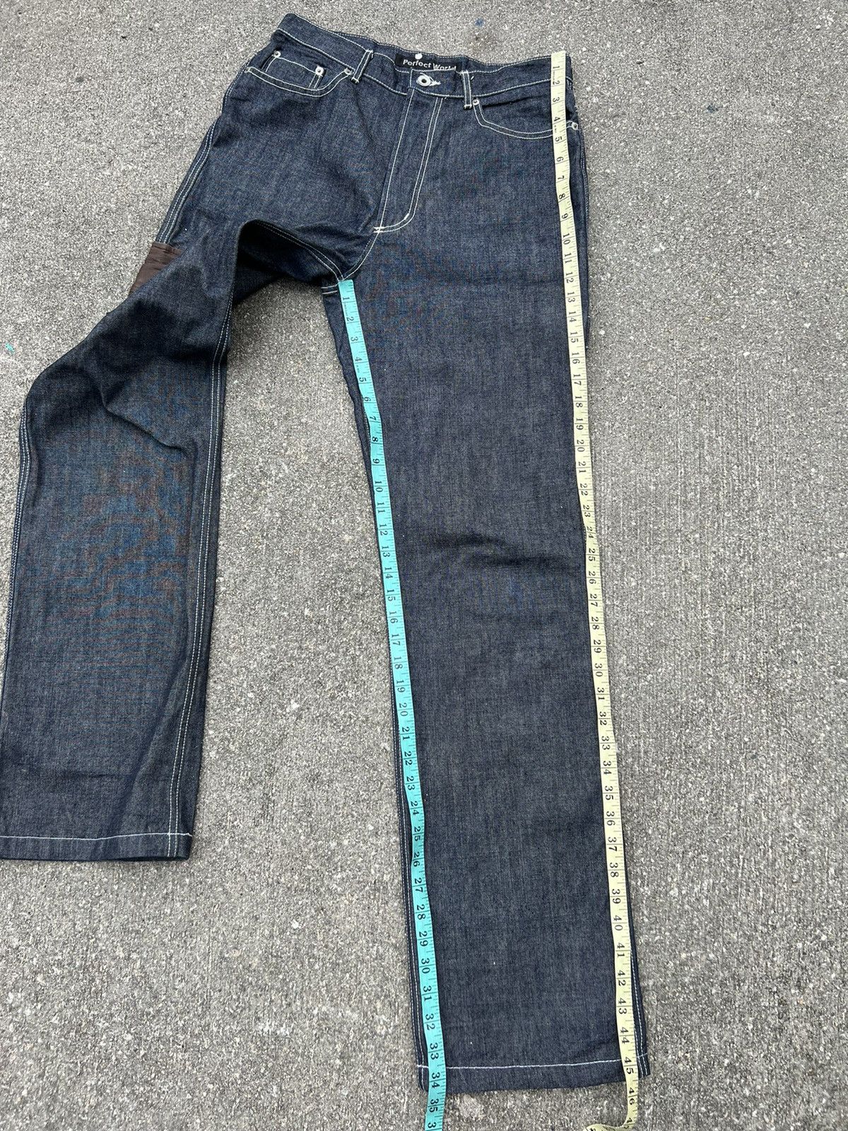 Vintage Vintage Perfect World Japan Baggy Hybrid Denim Cargo Trouser Size US 30 / EU 46 - 21 Thumbnail
